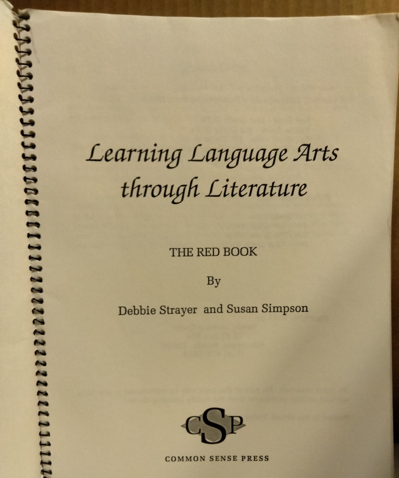 Learning Language Arts Through Literature-Red Book-2nd Grade-Strayer & Simpson