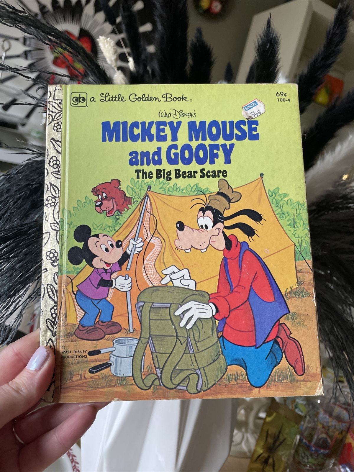Walt Disney’s Mickey Mouse and Goofy: The Big Bear Scare Golden Book 1979 VTG