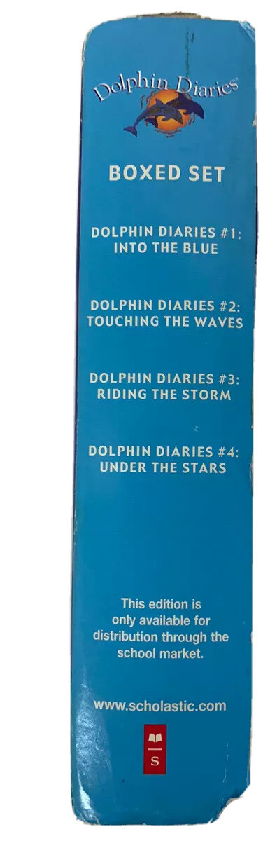 Dolphin Diaries Scholastic Series Book Lot 1-4 Ben M. Baglio Boxed Book Set