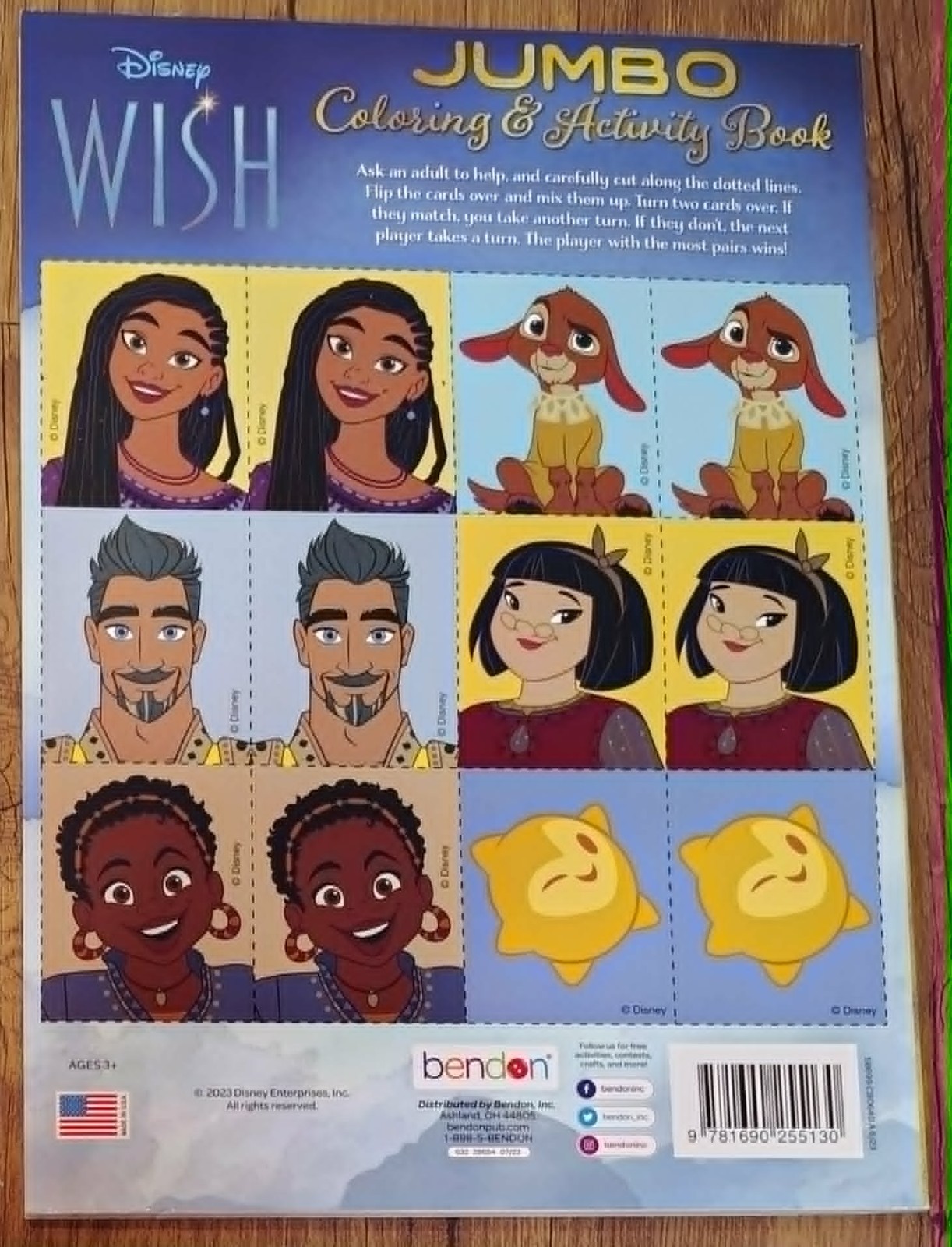 Disney Wish Jumbo Coloring and Activity Book ~ Memory Match Game