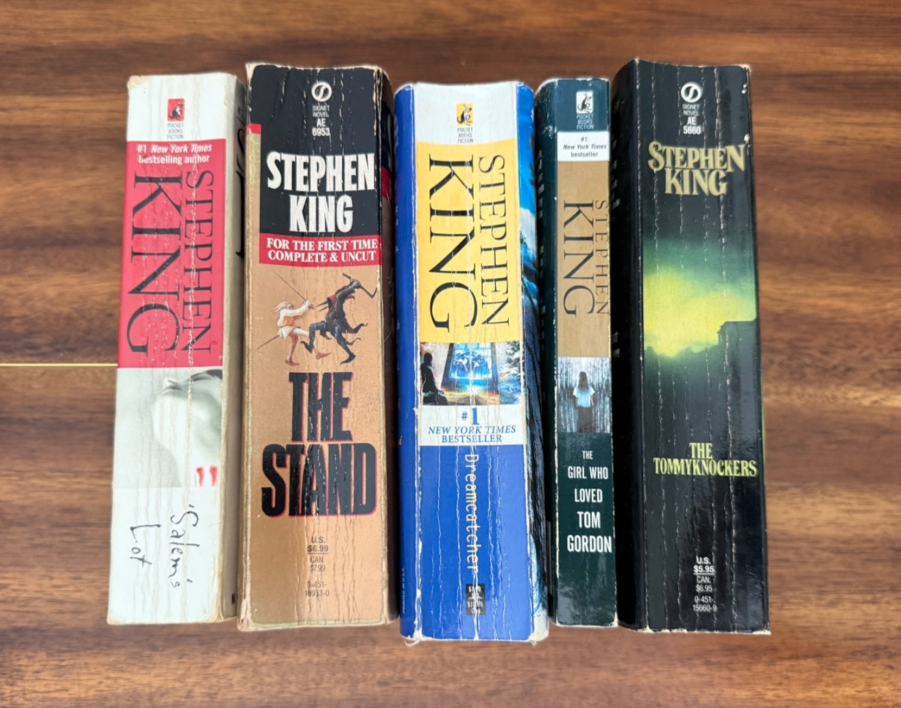 Stephen King lot of 5 vintage paperbacks – Stand, Tommyknockers, etc.