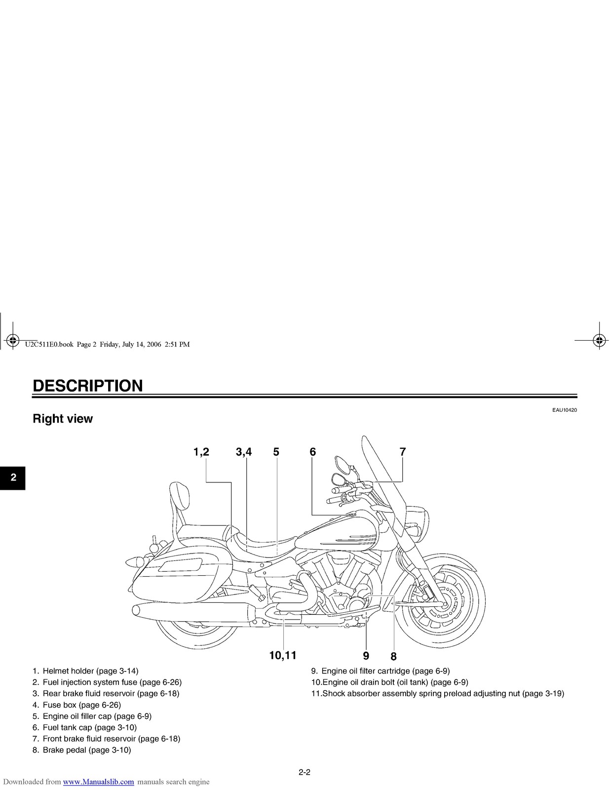 YAMAHA XV19CTSW XV19CTW XV19CTMW Stratoliner Owners Manual – WIRE BOUND – COVERS