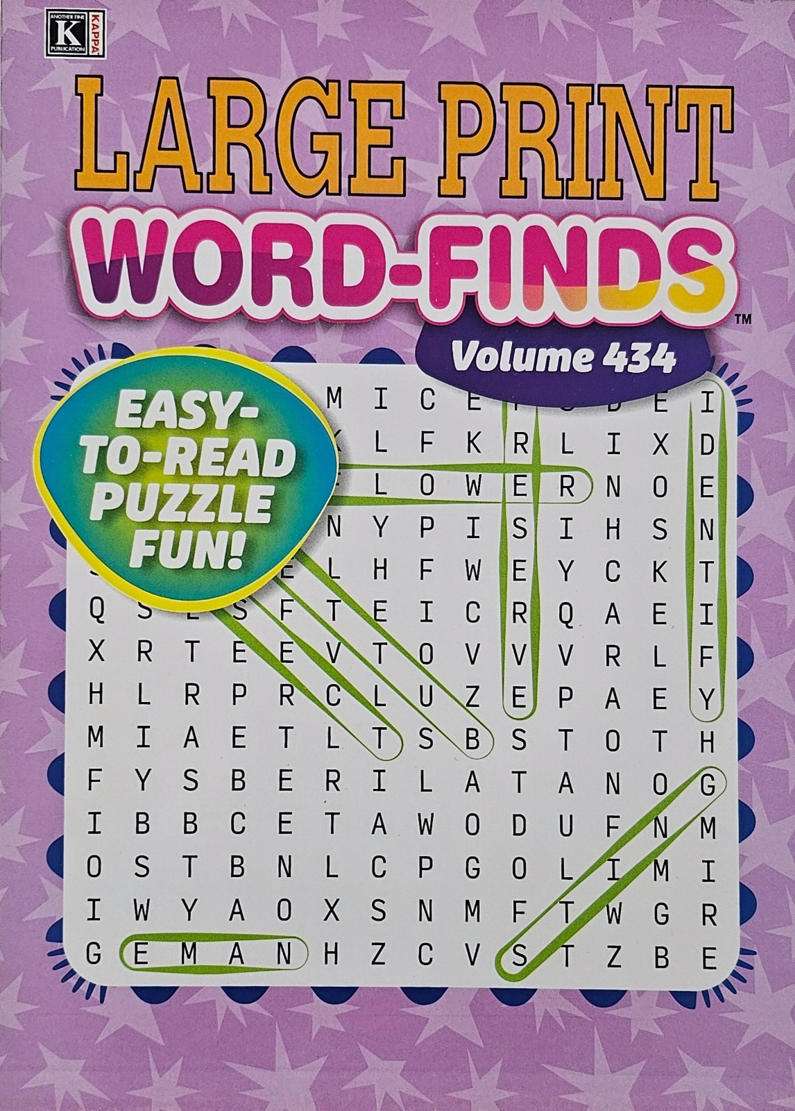 5 Large Print Word-Finds Puzzle Books Kappa Games Vol #427-434 ~ Search,Hunt NEW
