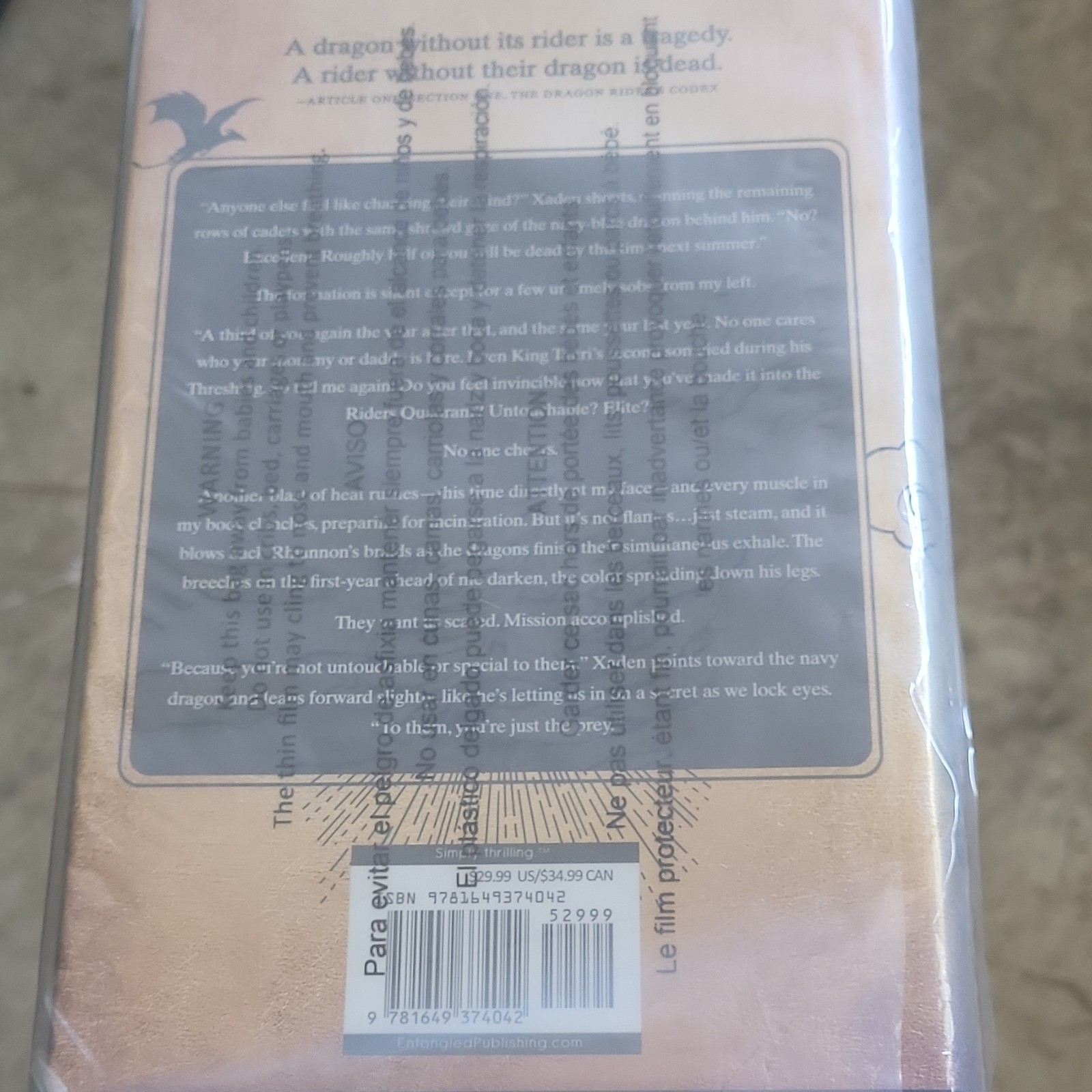 Rebecca Yarros Fourth Wing (Hardcover, 2023) The Empyrean Ser. Fantasy Dragons