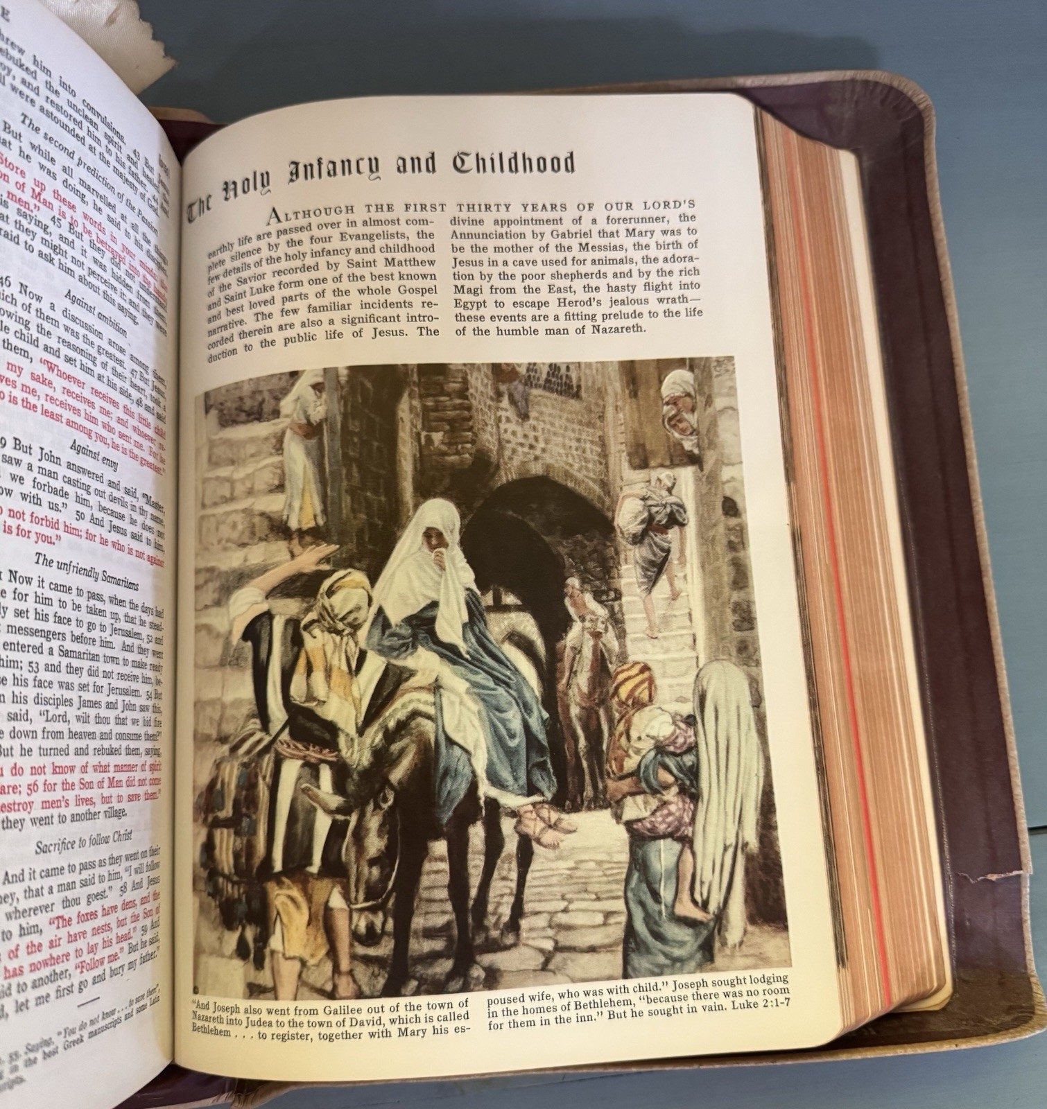 HOLY BIBLE 1960’s Catholic Press HOLY NAME DELUXE EDITION Illustrated