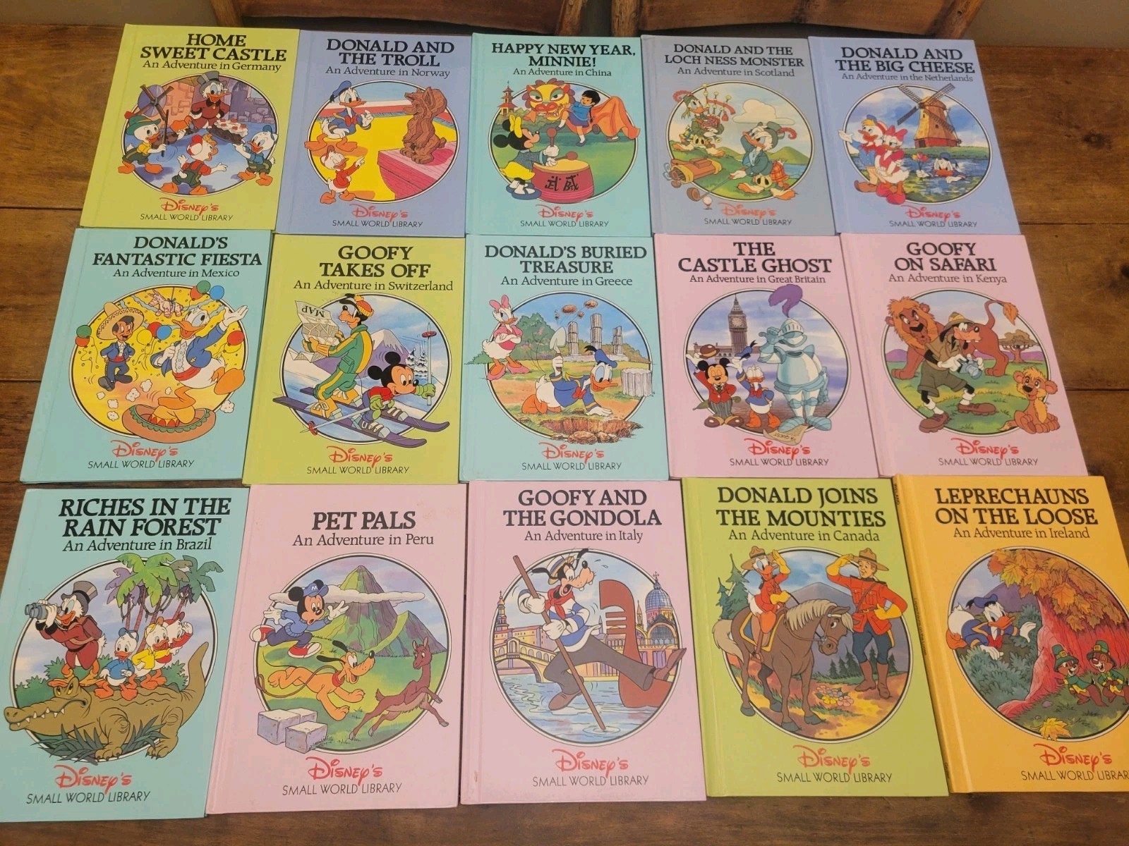 Disney’s Small World Library Lot Of 15 Hardcover Kids Books Vintage Countries
