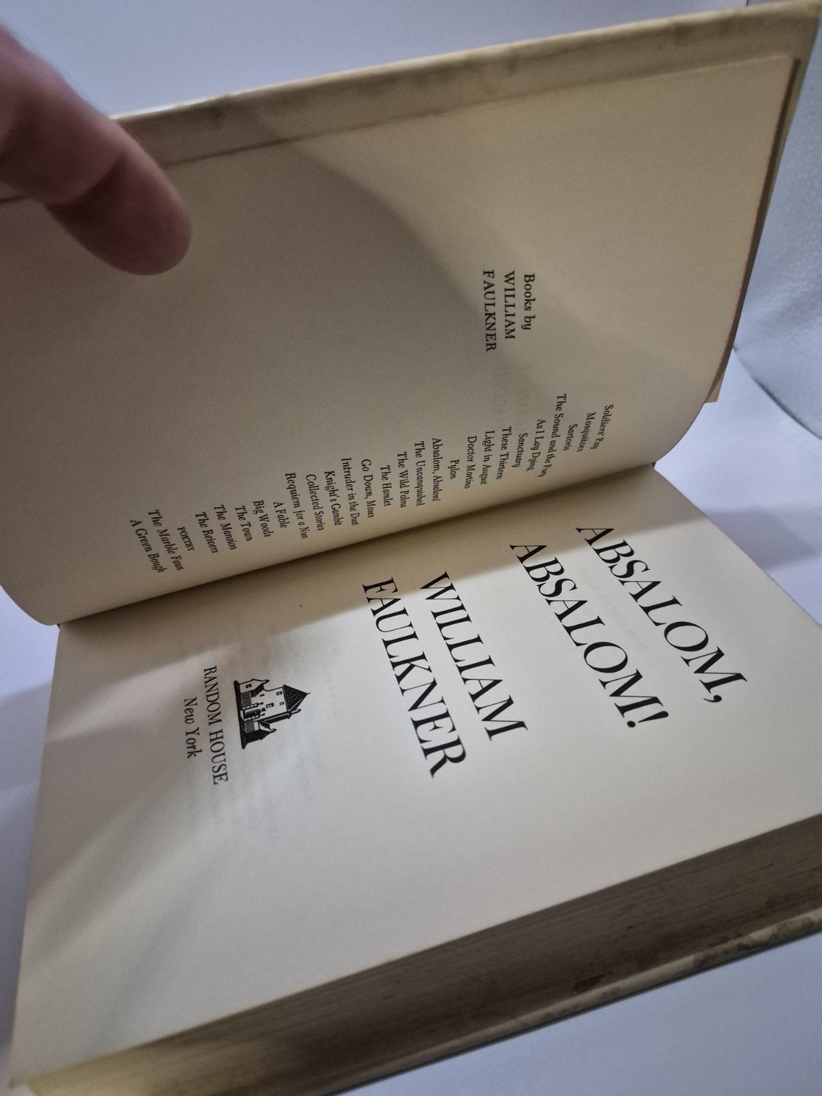 William Faulkner Absalom, Absalom! HC Random House 1936 W Dust Jacket