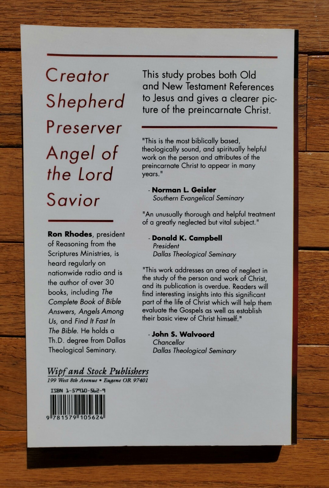 Christ Before The Manger by Ron Rhodes PB 2002 Wipf and Stock Publishers *READ*