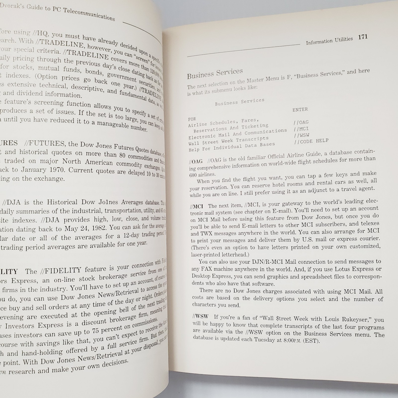 Dvorak’s Guide to PC Telecommunications Book Vintage 1990 Technology Computer