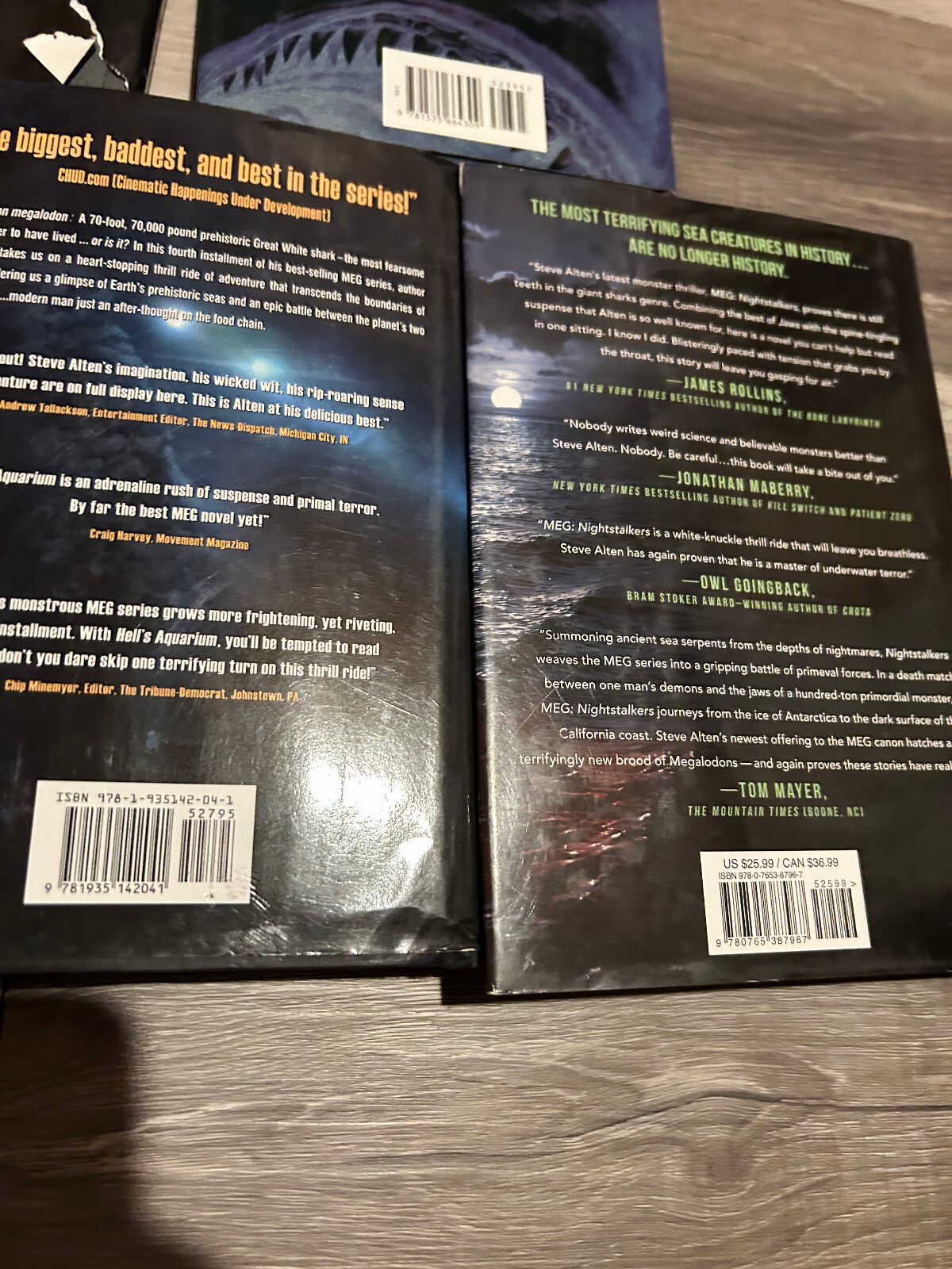 MEG Series Set Lot Steve Alten HARDCOVER NOVEL AUTHENTIC JAWS SHARK Megalodon