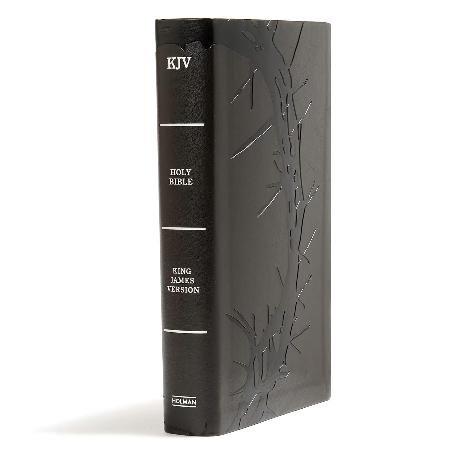 Bible KJV Large Print Personal Size Charcoal LeatherTouch Crown of Thorns