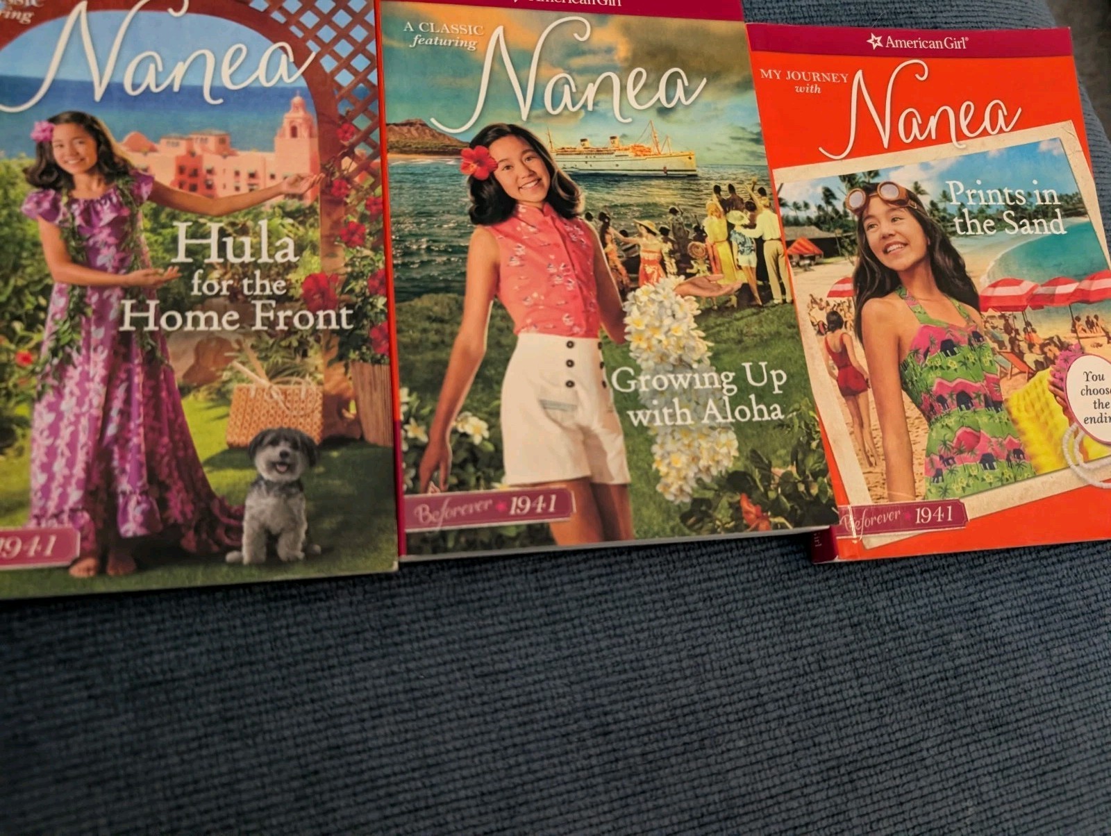 american girl nanea Books Lot Of 3 Prints In The Sand , Growing Up With Aloha ,