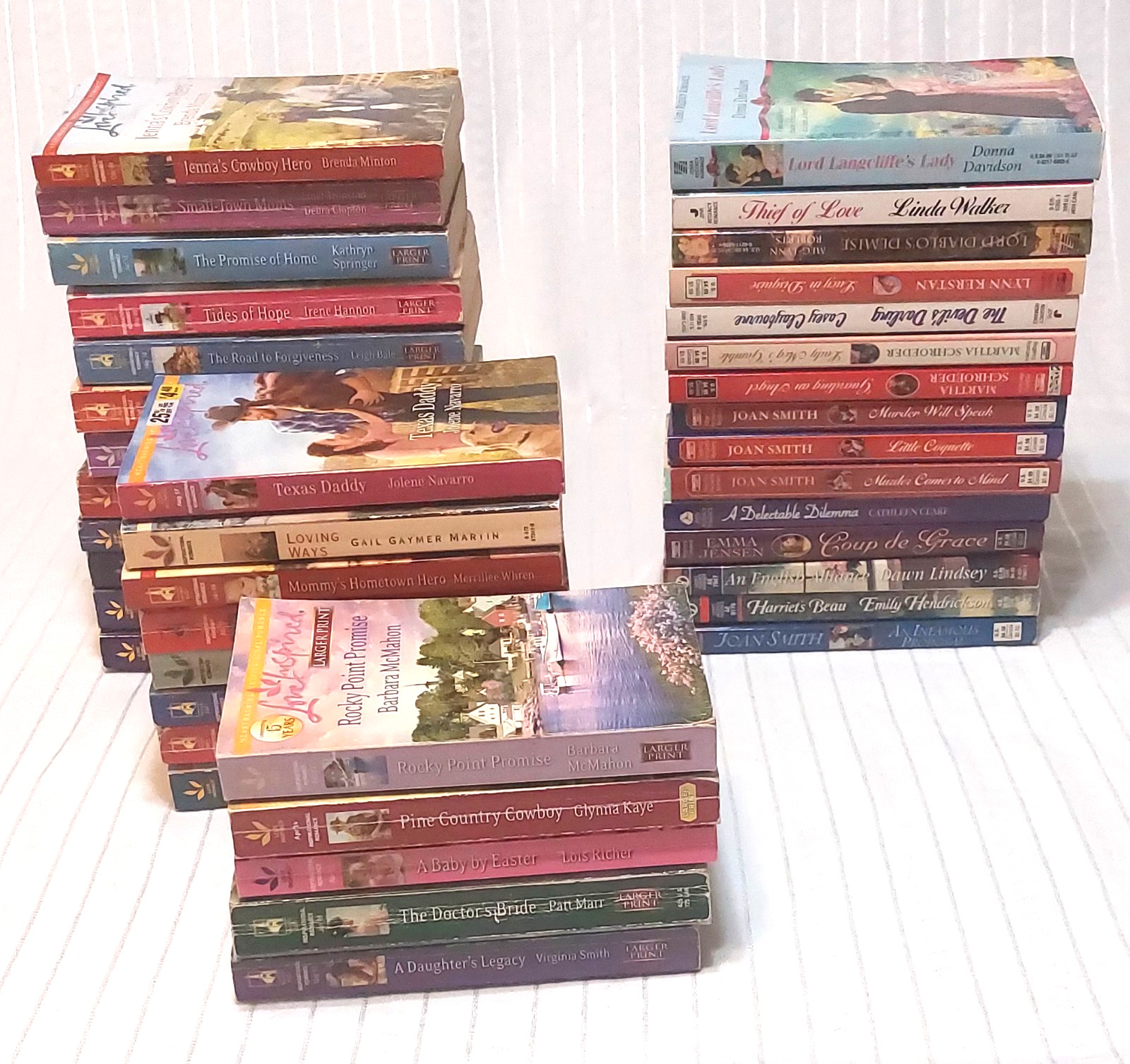 Lot of 40 Romance Paperbacks Regency & Harlequin Love Inspired 1990s & 2000s