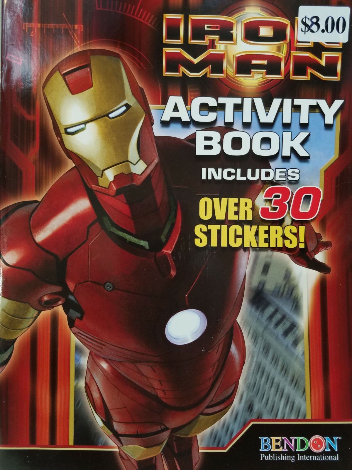 Marvel Iron Man Activity Book Includes 30 Stickers 2008 Bendon Publishing