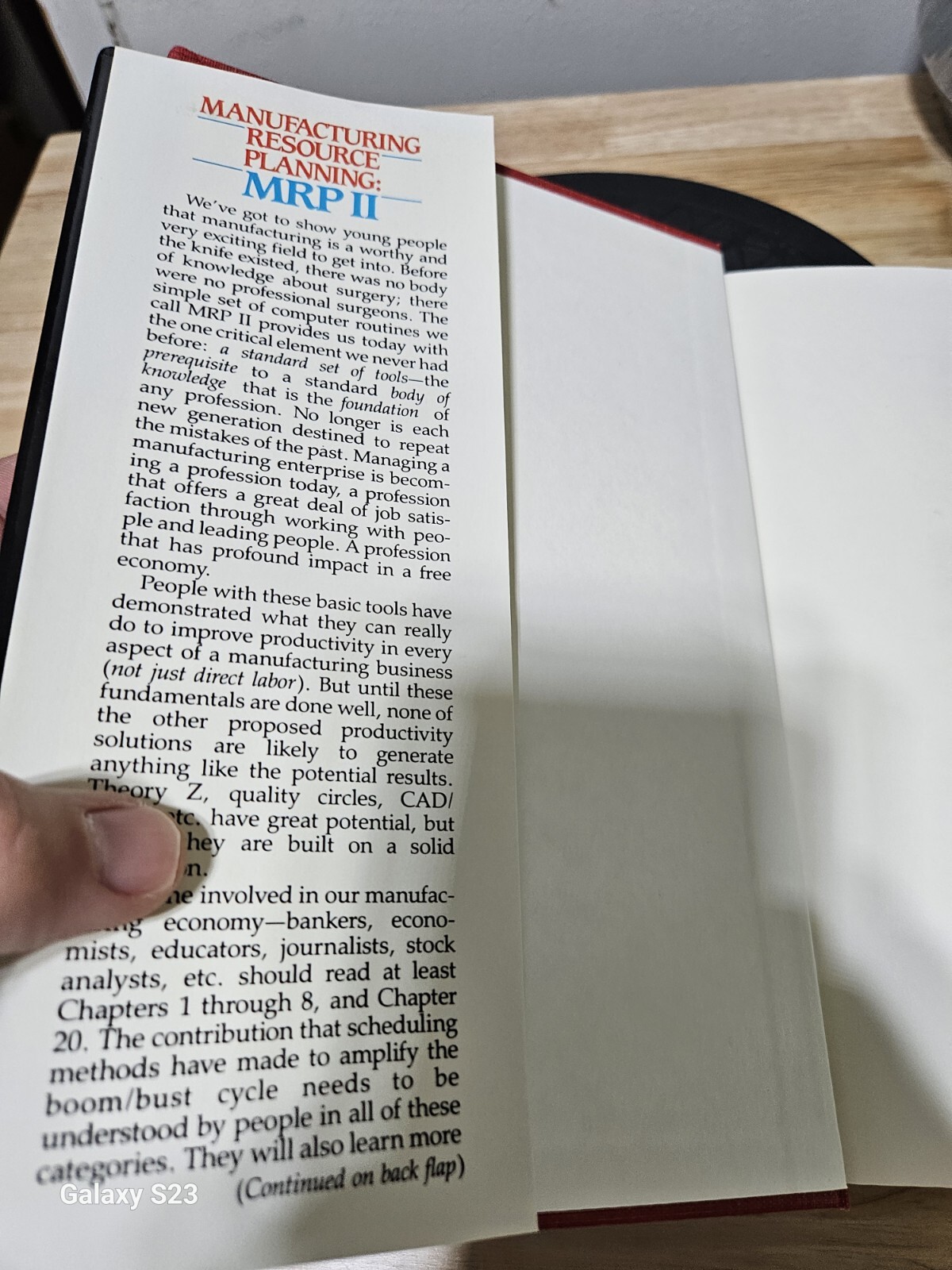 MANUFACTURING RESOURCE PLANNING: MRP II, UNLOCKING By Oliver W Wight 1981 HCDJ