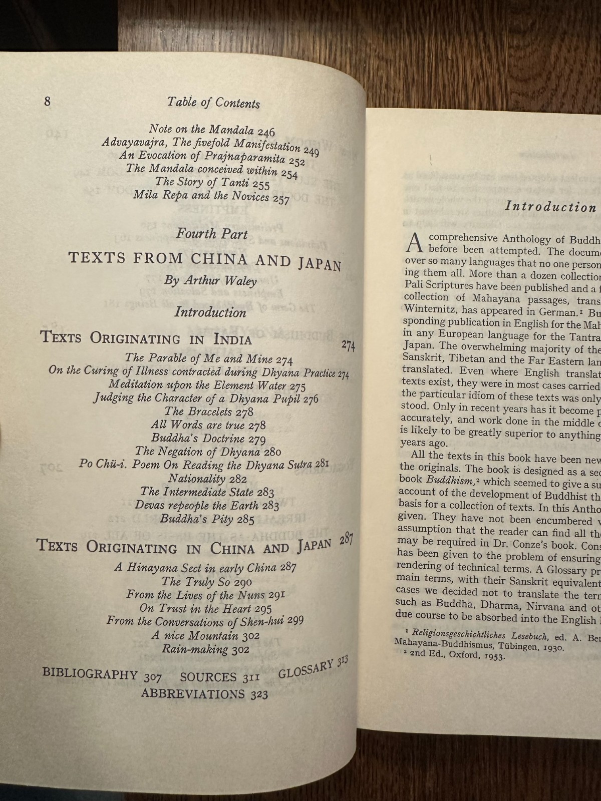 Buddhist Texts through the Ages – Conze, Horner, Snellgrove, Waley HC/DJ 1954