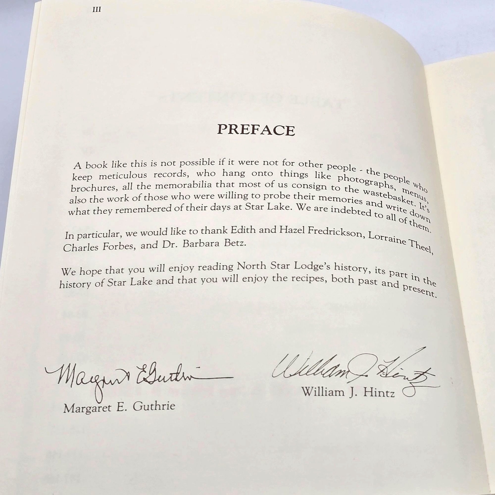The History of North Star Lodge A Taste of the Northwoods w/Recipes Signed 1987