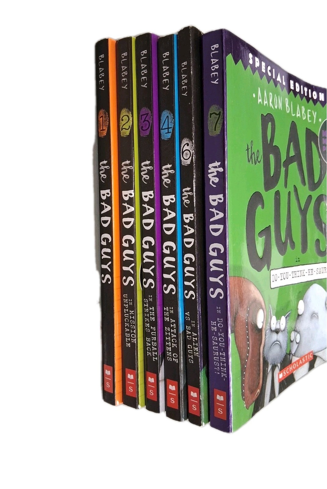 The Bad Guys Book Lot 6 Aaron Blabey Scholastic Paperback Vol 1 2 3 4 6 7 Kids