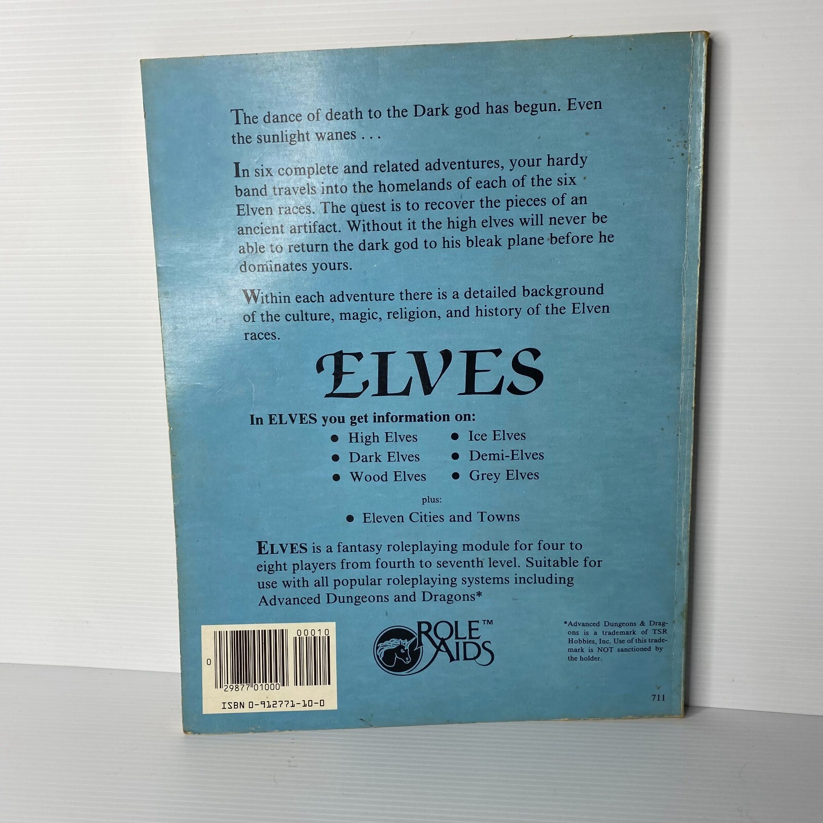 Elves. Advanced Dungeons & Dragons by Cheron Fitzgerald, Del…