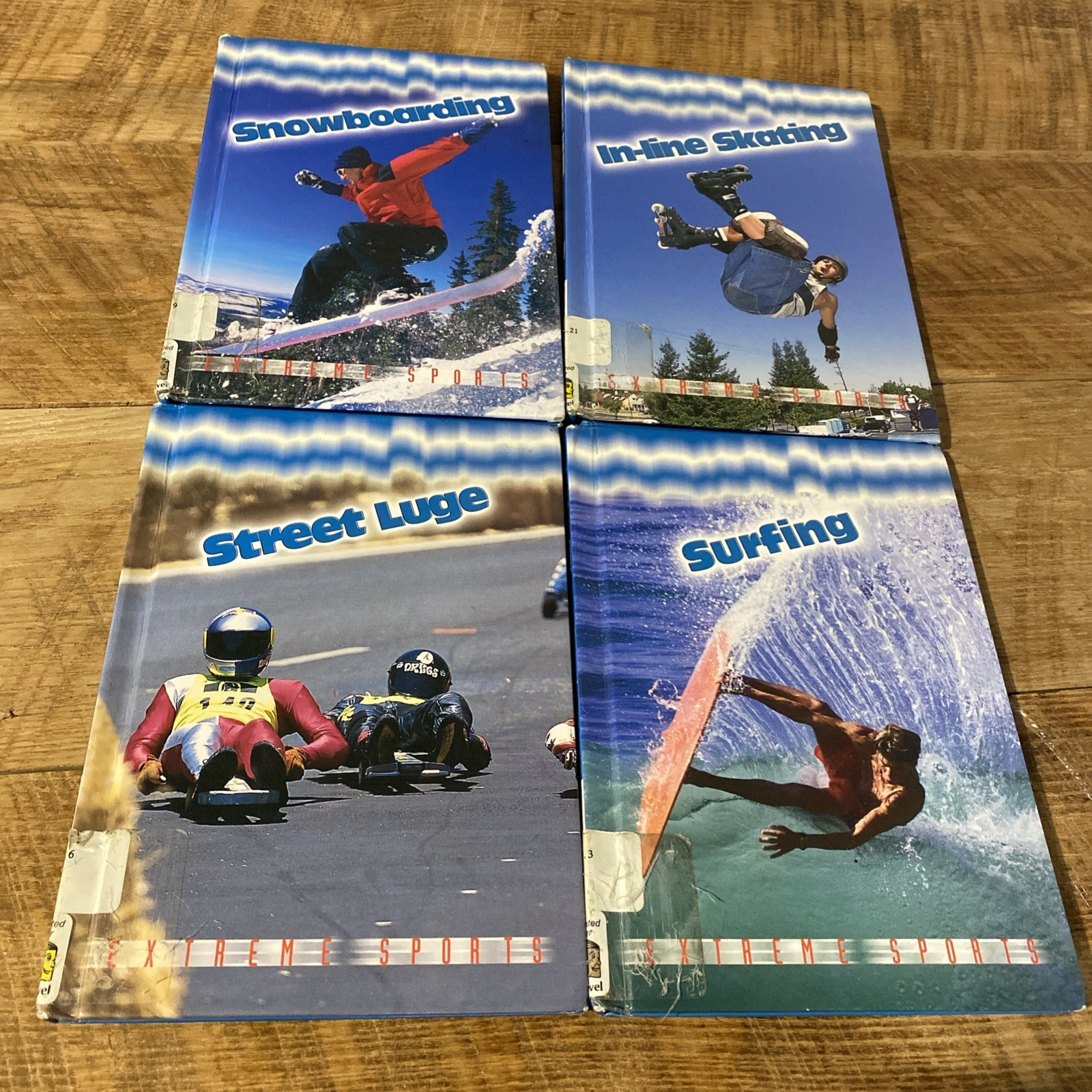 Educational Books (4) Extreme Sports Snowboarding Surfing In-line Skating Luge