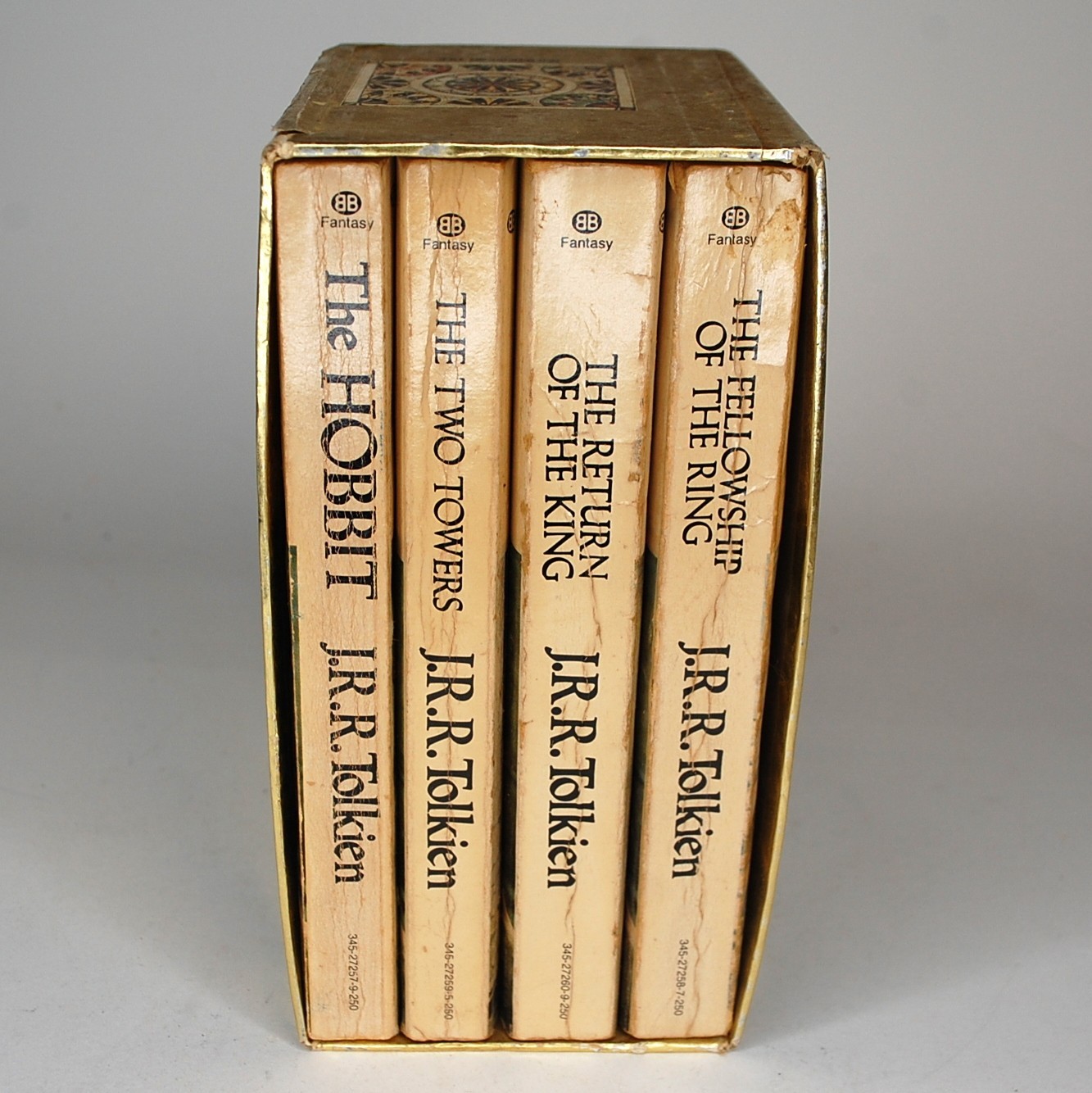 Gold Foil Box Set Ballantine 1973 Lord of the Rings J R R Tolkien 4 PB Set