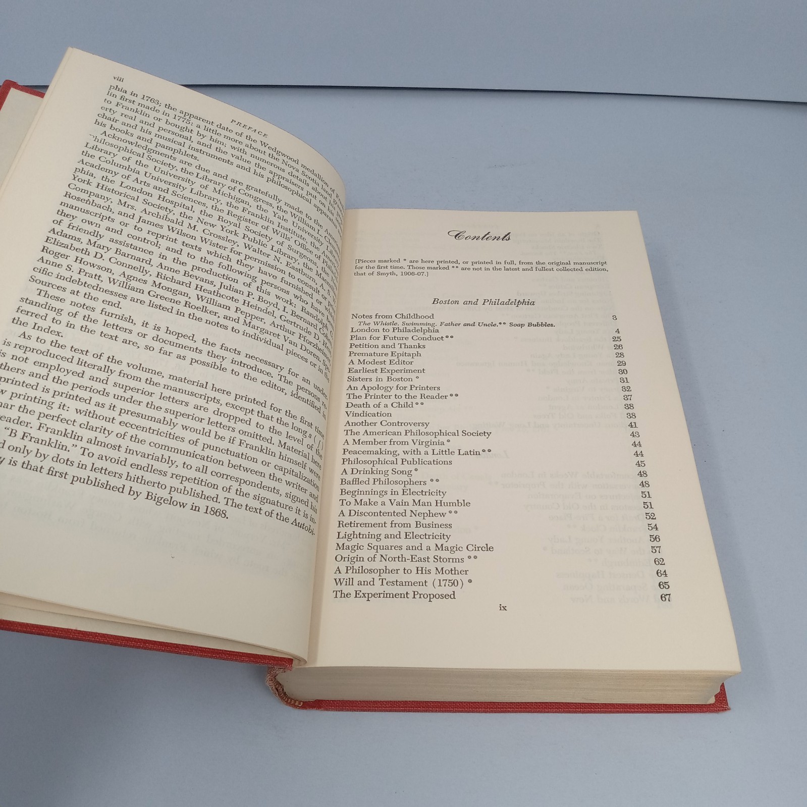 Benjamin Franklins Autobiographical Writings 1952 Viking Press HC Carl Van Doren