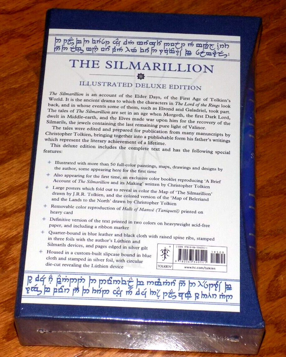 Silmarillion Hardcover J.R.R. Tolkien Deluxe Illustrated Edition Slip Case NEW