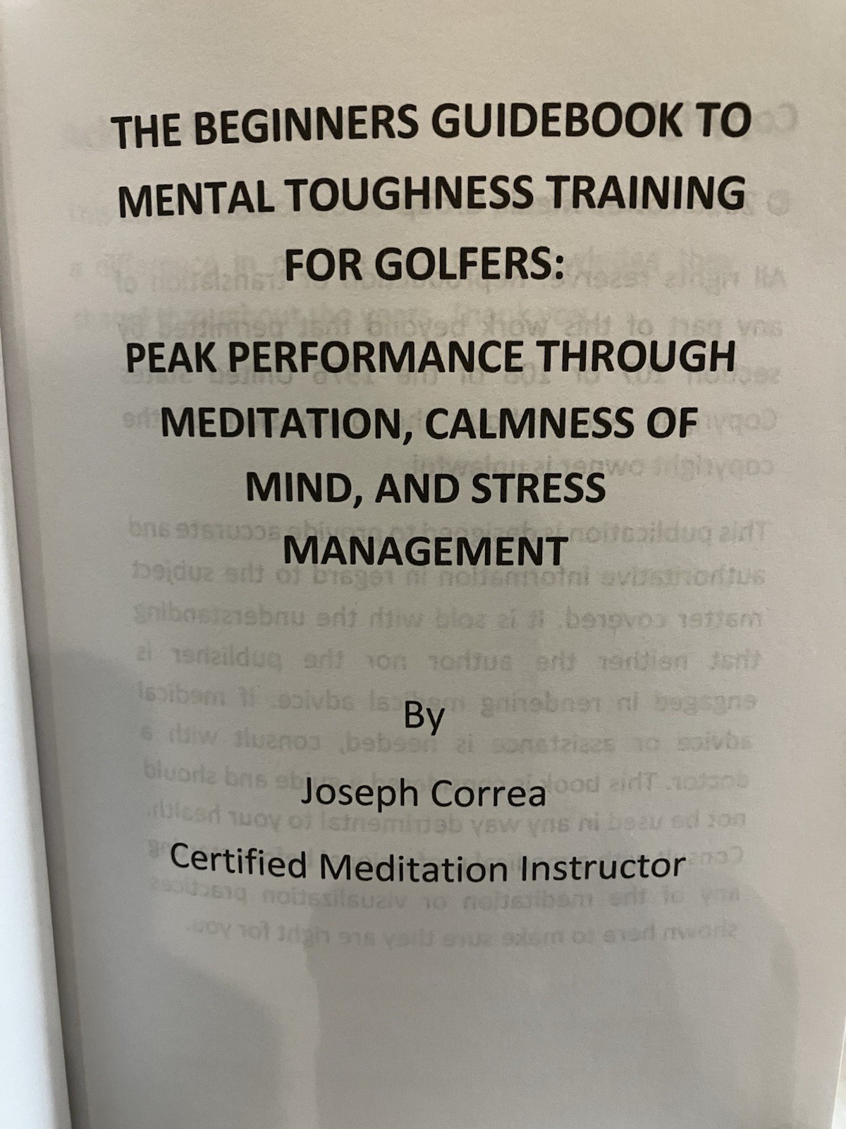 The Beginners Guidebook To Mental Toughness Training For Golfers Free Shipping