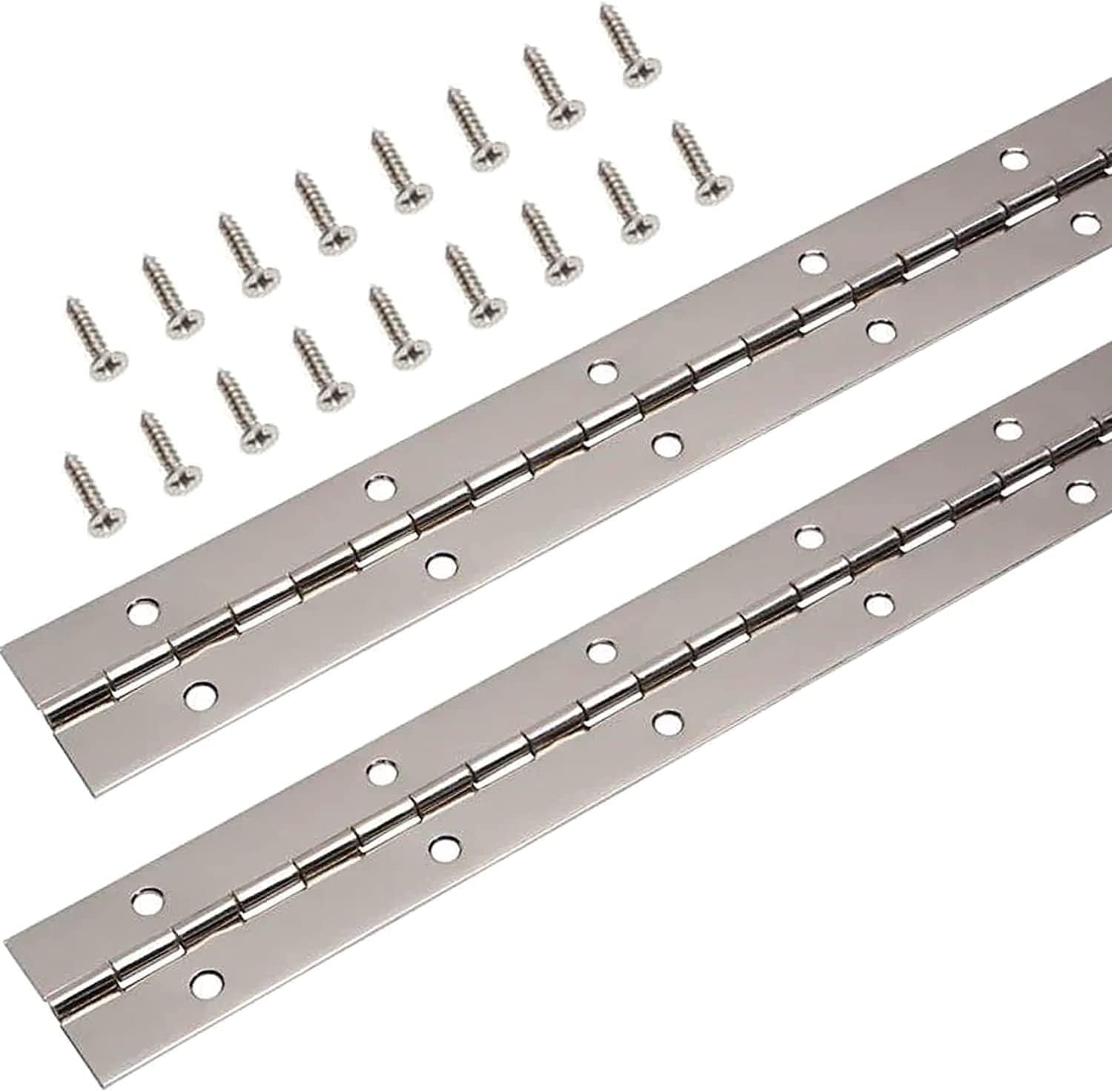 Continuous & Piano Hinges, 2Pcs Stainless Steel Continuous Hinge with Holes, Hea