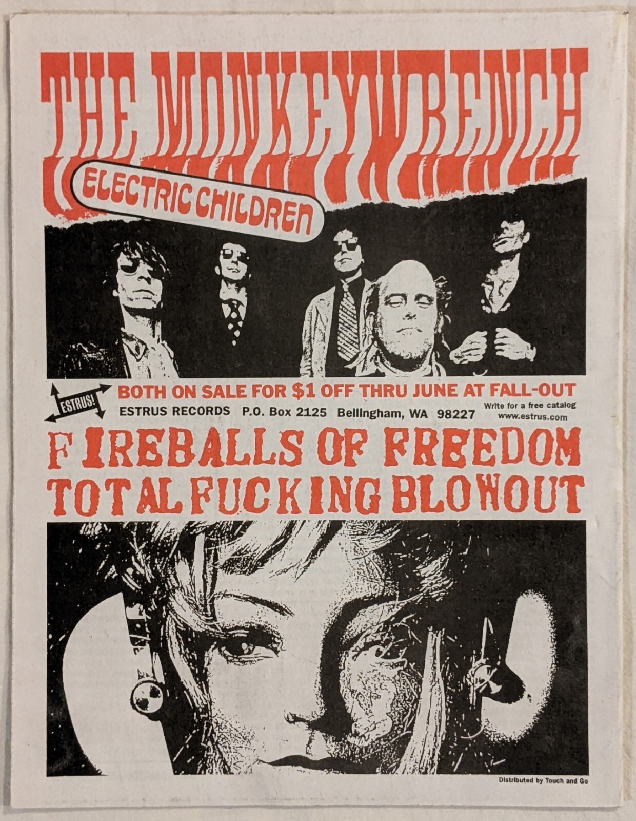 BACKFIRE Volume 3 #2 Fireballs Of Freedom ESTRUS Murder City Devils 2000 fanzine