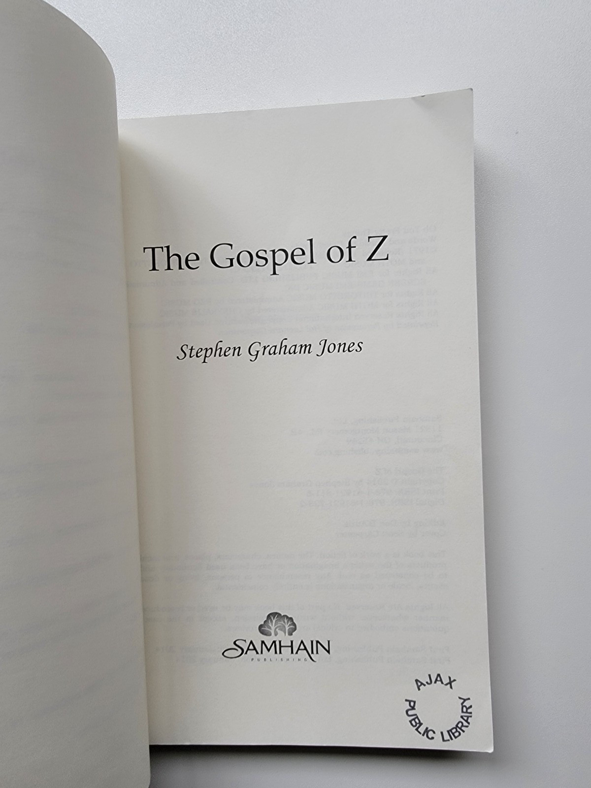 Gospel of Z by Stephen Graham Jones (2014, Trade Paperback)