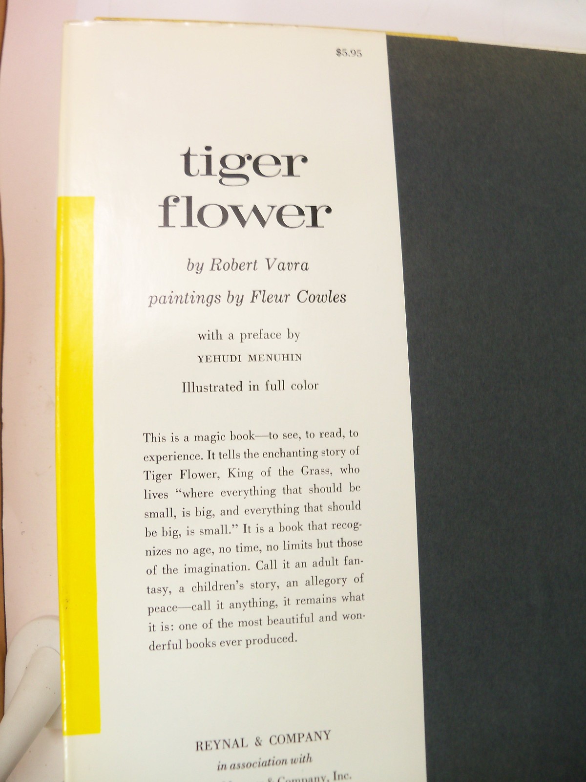 Tiger Flower by Robert Vavra Illustrated by Fleur Cowles Signed 1968 Hardcover