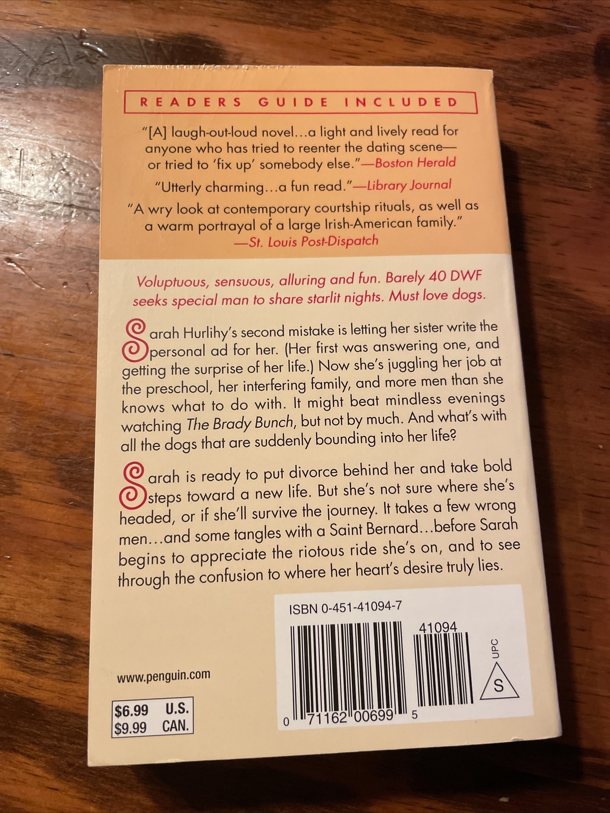 Must Love Dogs A Novel By Claire Cook 2003 New American Library Mass Market