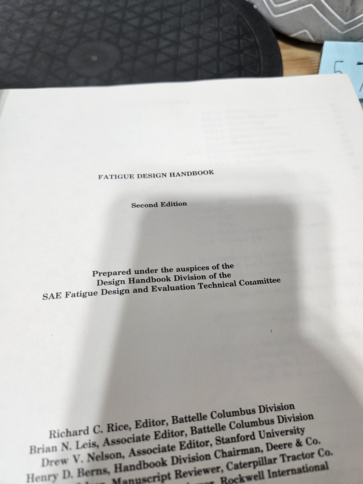 FATIGUE DESIGN HANDBOOK. AE-10 1988 Hardcover