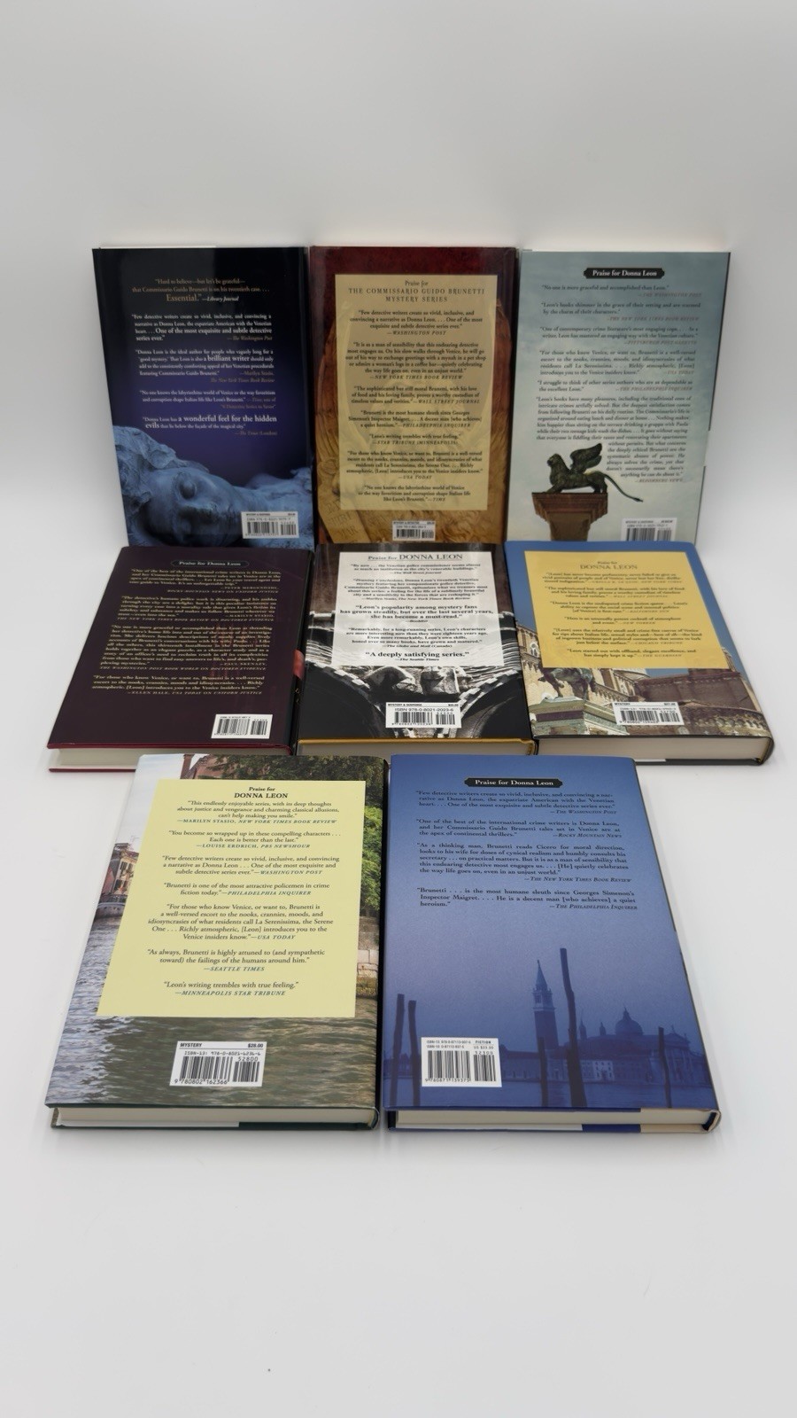 Donna Leon Hardcover Book Lot: A Commissario Guido Brunetti Mystery LOT OF 16