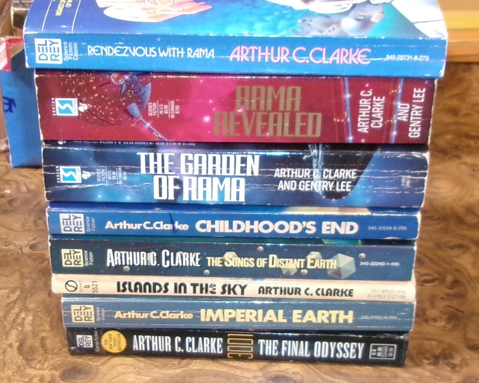 Lot of 8 Arthur C. Clarke Books Rama, Childhood’s End+