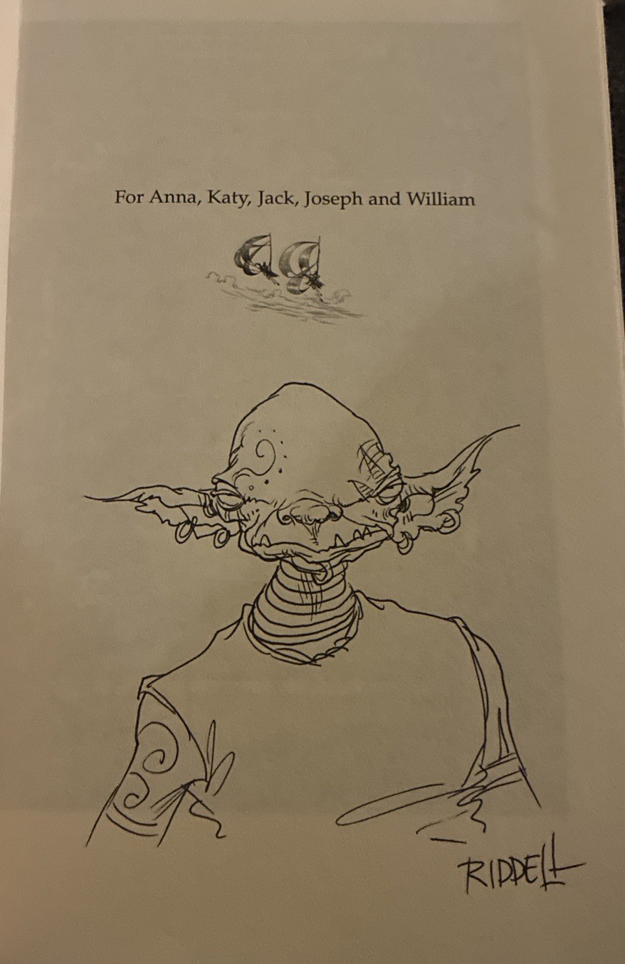 Chris Riddell SIGNED ORIGINAL SKETCH DRAWING The Edge Chronicles Freeglader OOAK