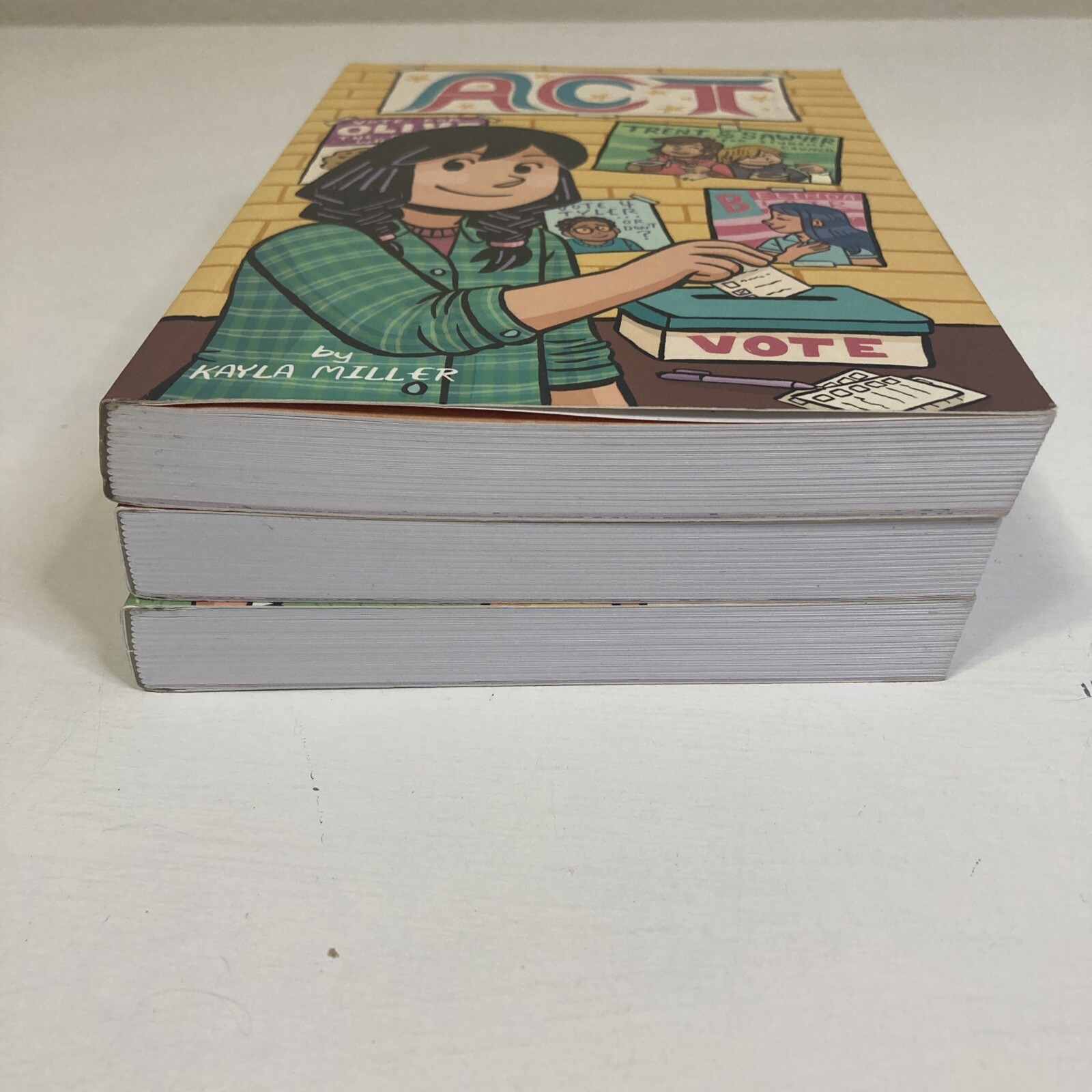 Lot Of 3 Click Paperback Graphic Novels: Act, Clash, Camp By Kayla Miller…