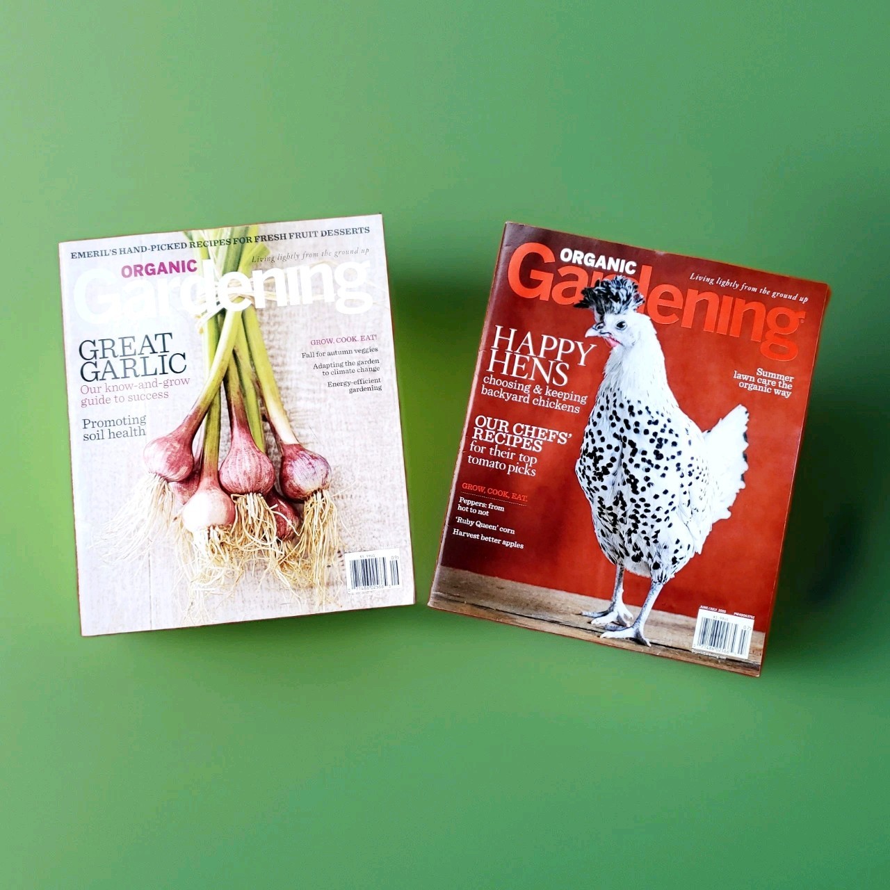 2 FINE Back Issues Of Organic Gardening Magazine June July August September 2010