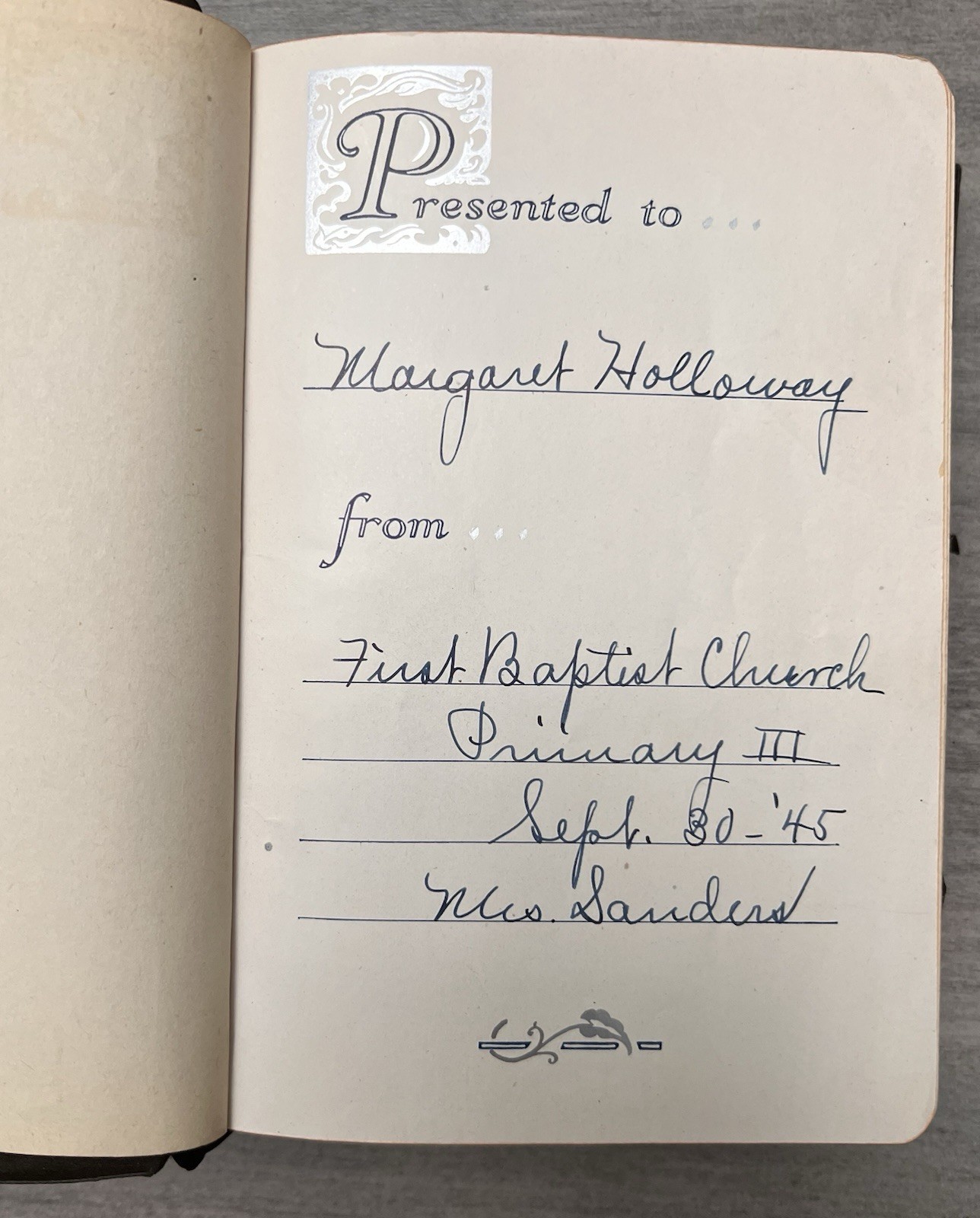 Handsize 1945 National Bible Press; Self Pronouncing KJV Study Helps; Color Maps