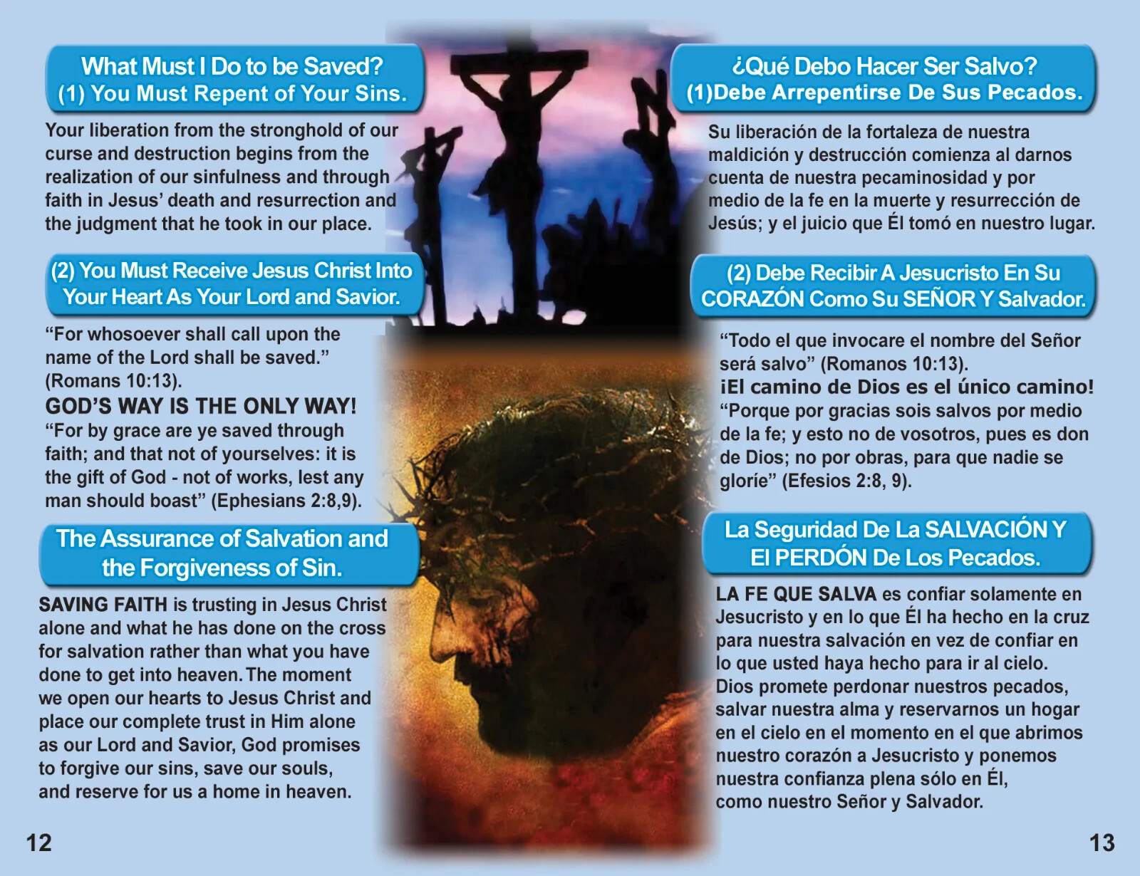 500 Bilingual Gospel Tracts – 4 Different Covers – 20 Pages – “Are You Ready?”