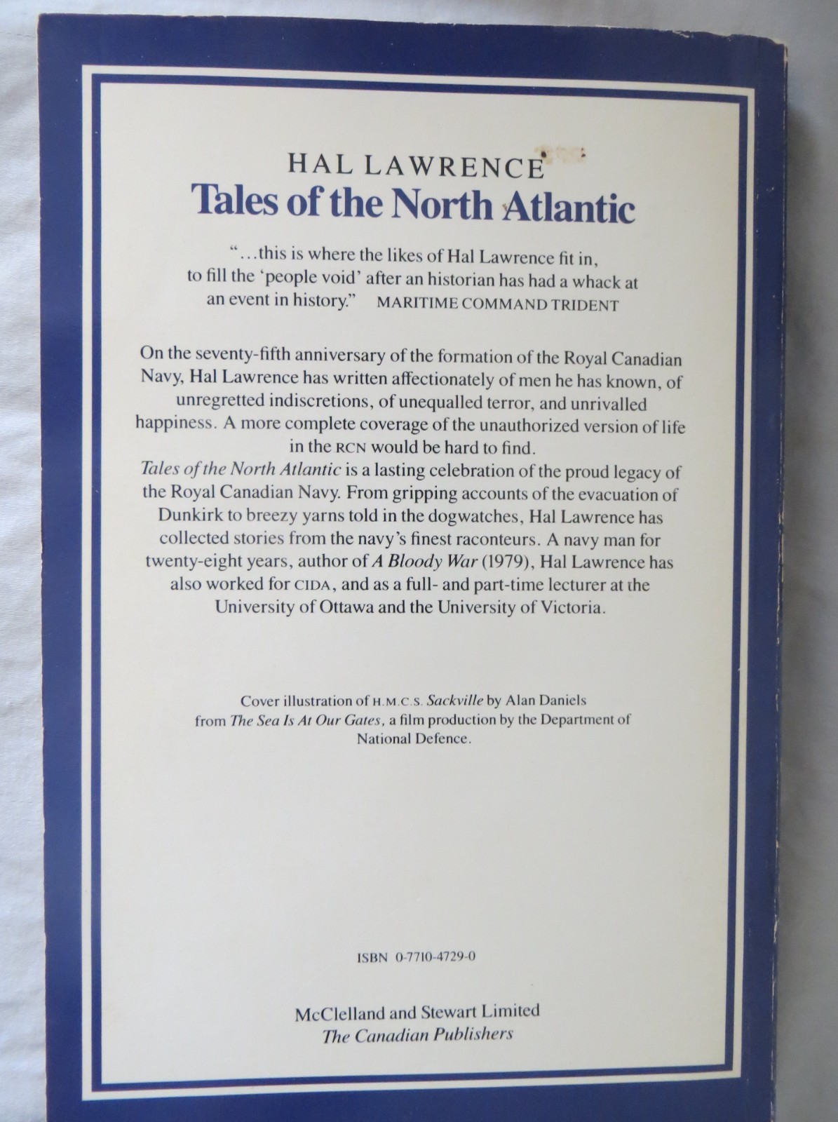 Tales of the North Atlantic Hal Lawrence WW2 WWII Signed Copy