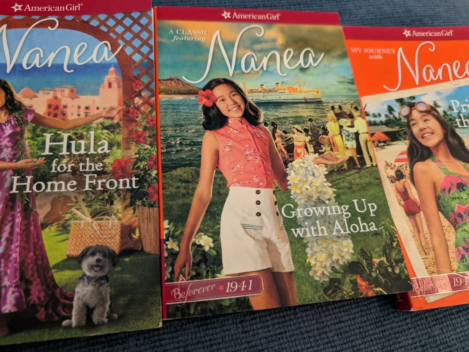 american girl nanea Books Lot Of 3 Prints In The Sand , Growing Up With Aloha ,