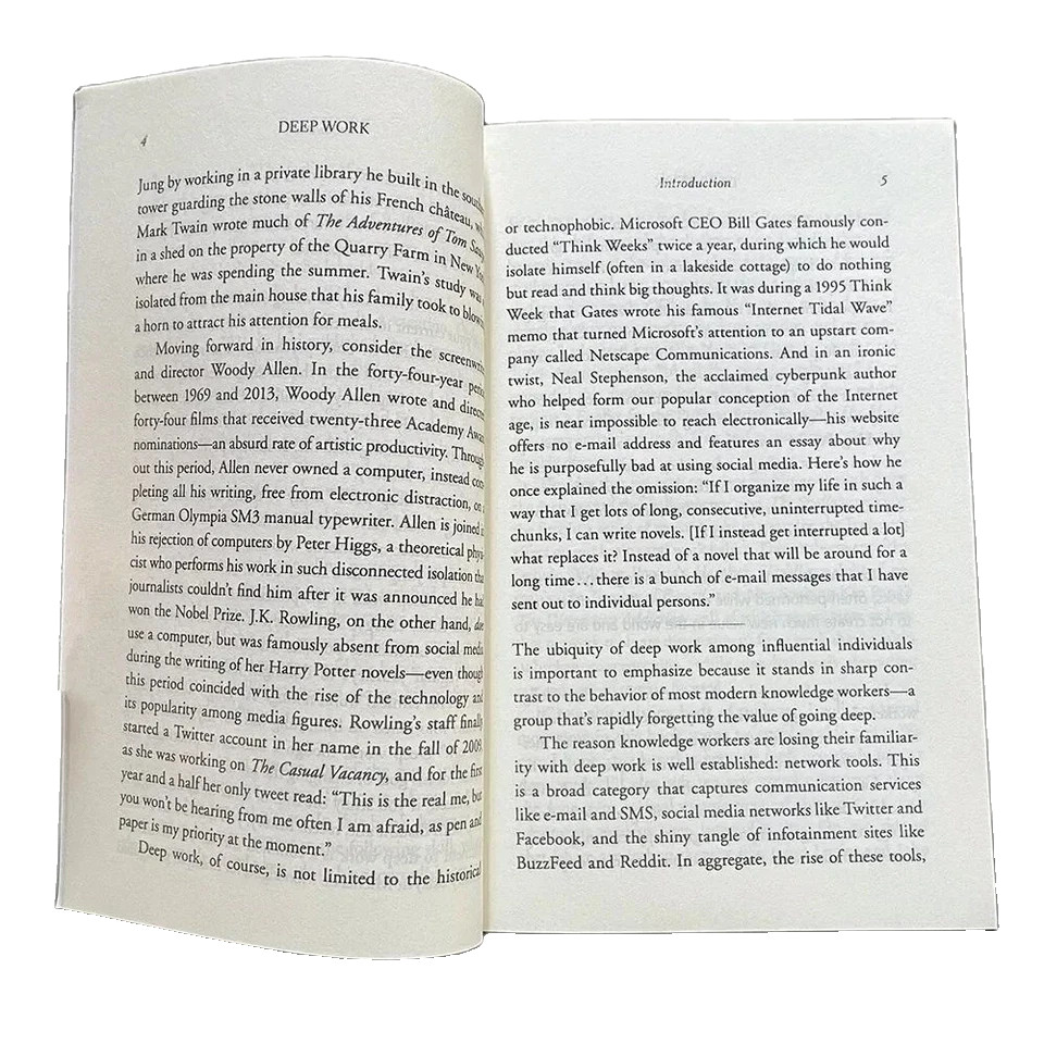 Deep Work English Book By Cal Newport Rules for Focused Success In A Distracted
