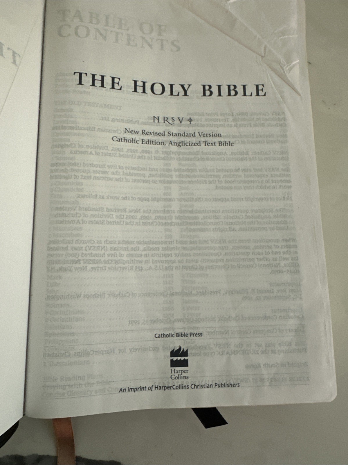 NRSV Large Print Imitation Leather by Catholic Bible Press Edition Black