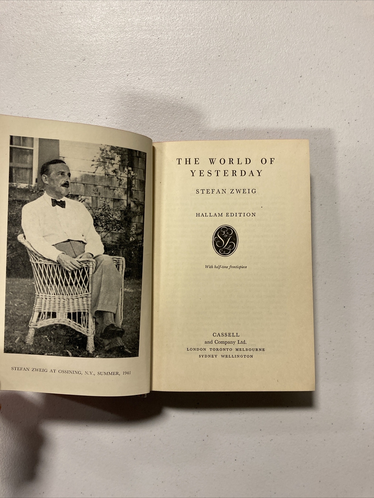 The World of Yesterday by Stefan Zweig (Hardcover, Cassell, 1953, Hallam Edition