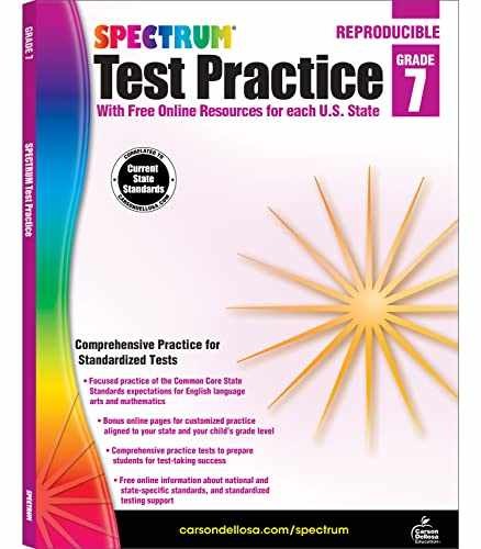 Spectrum 7th Grade Test – Paperback, by Spectrum; Carson Dellosa – Acceptable p