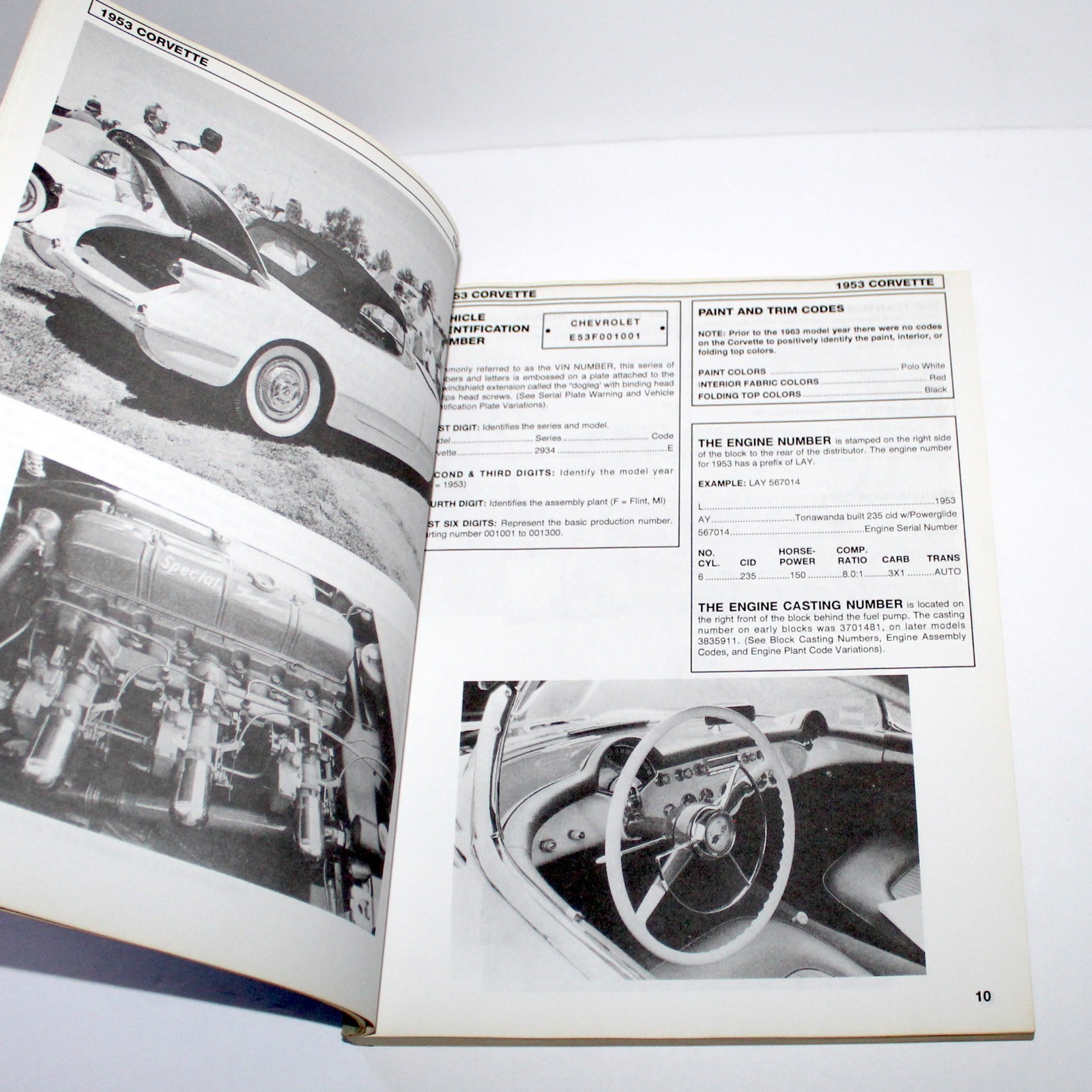 Catalog of Corvette ID Numbers 1953 – 93 Car & Parts magazine 1993 vtg