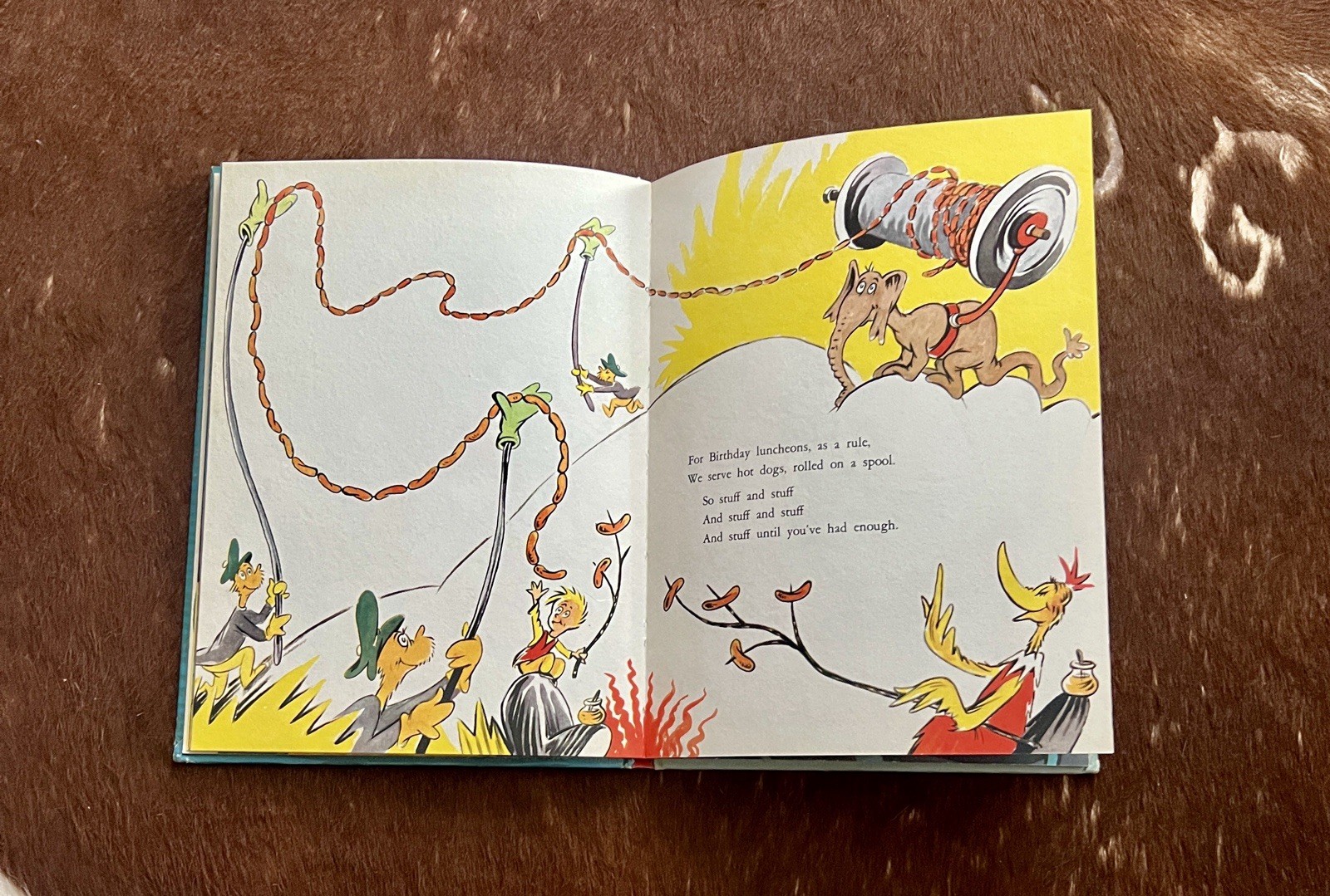 Dr. Seuss Happy Birthday To You! Vintage Hardcover Book 1959 Retro Illustration