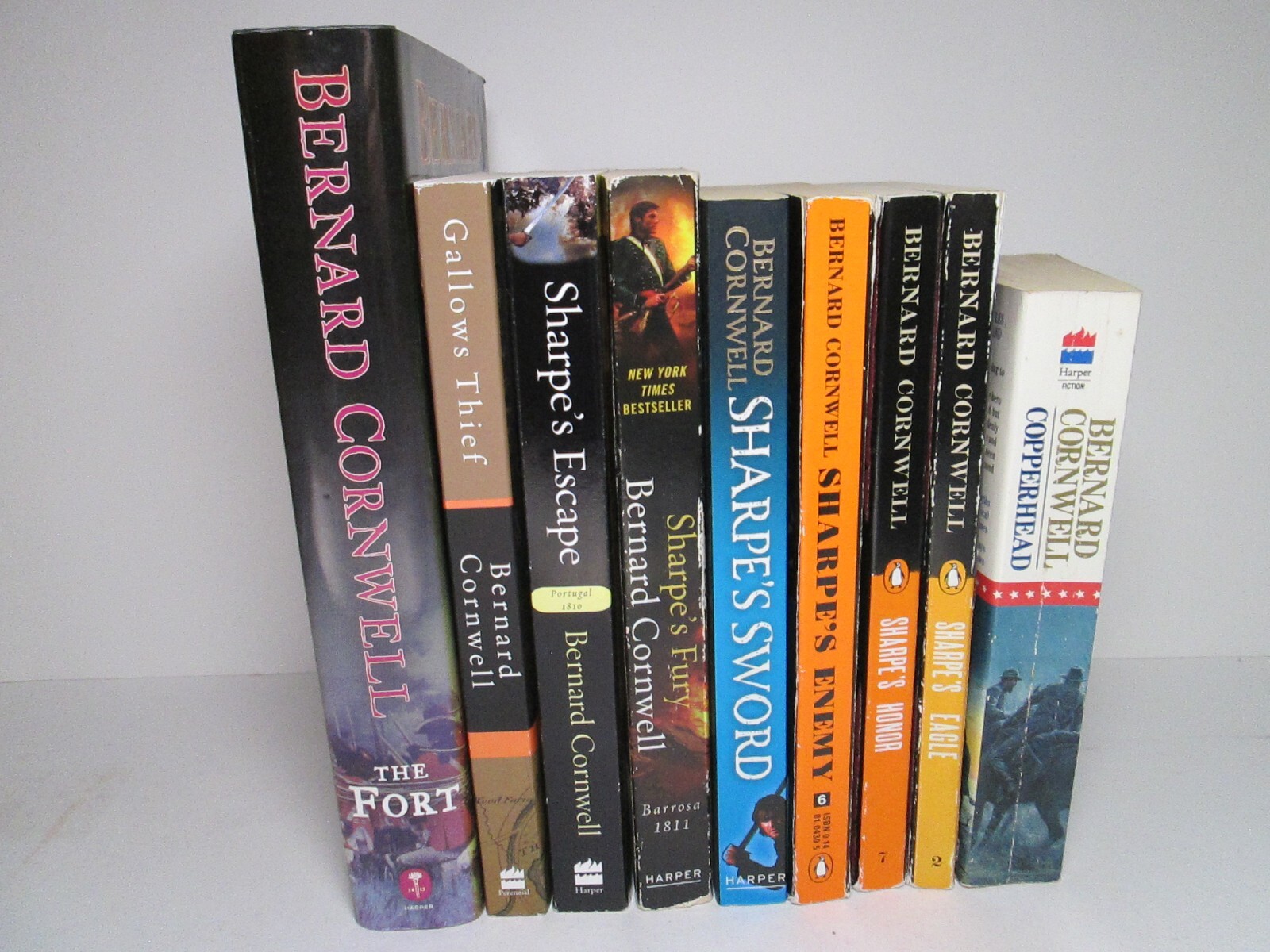 BERNARD CORNWELL Book Lot Sharpe’s Series Fury Eagle Honor Enemy Fort Copperhead